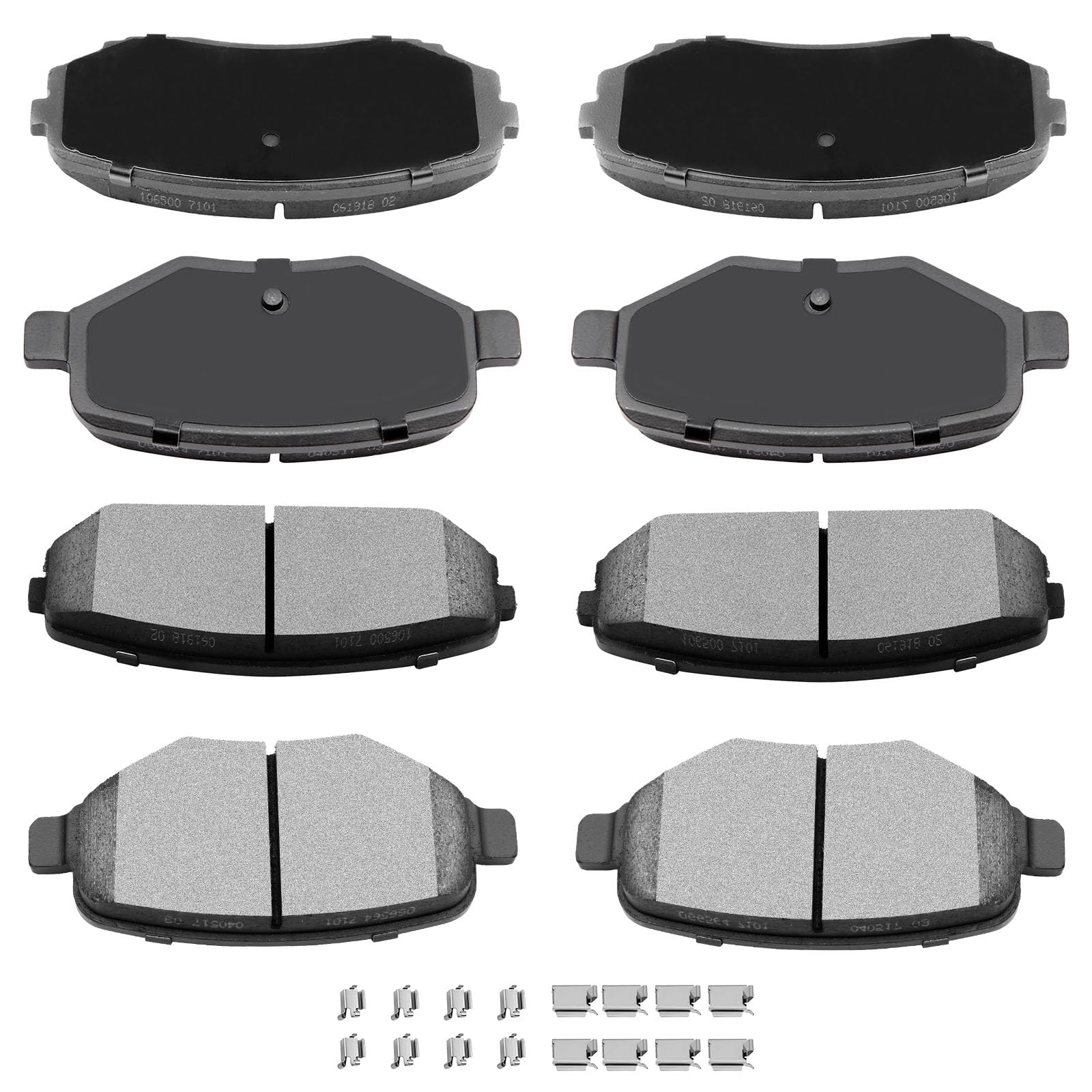 Automuto 8Pcs Front & Rear Ceramic Disc Brake Pads Set D1377 D1258 For Ford For Edge 2011-2015,For Lincoln Mkx 2011-2015