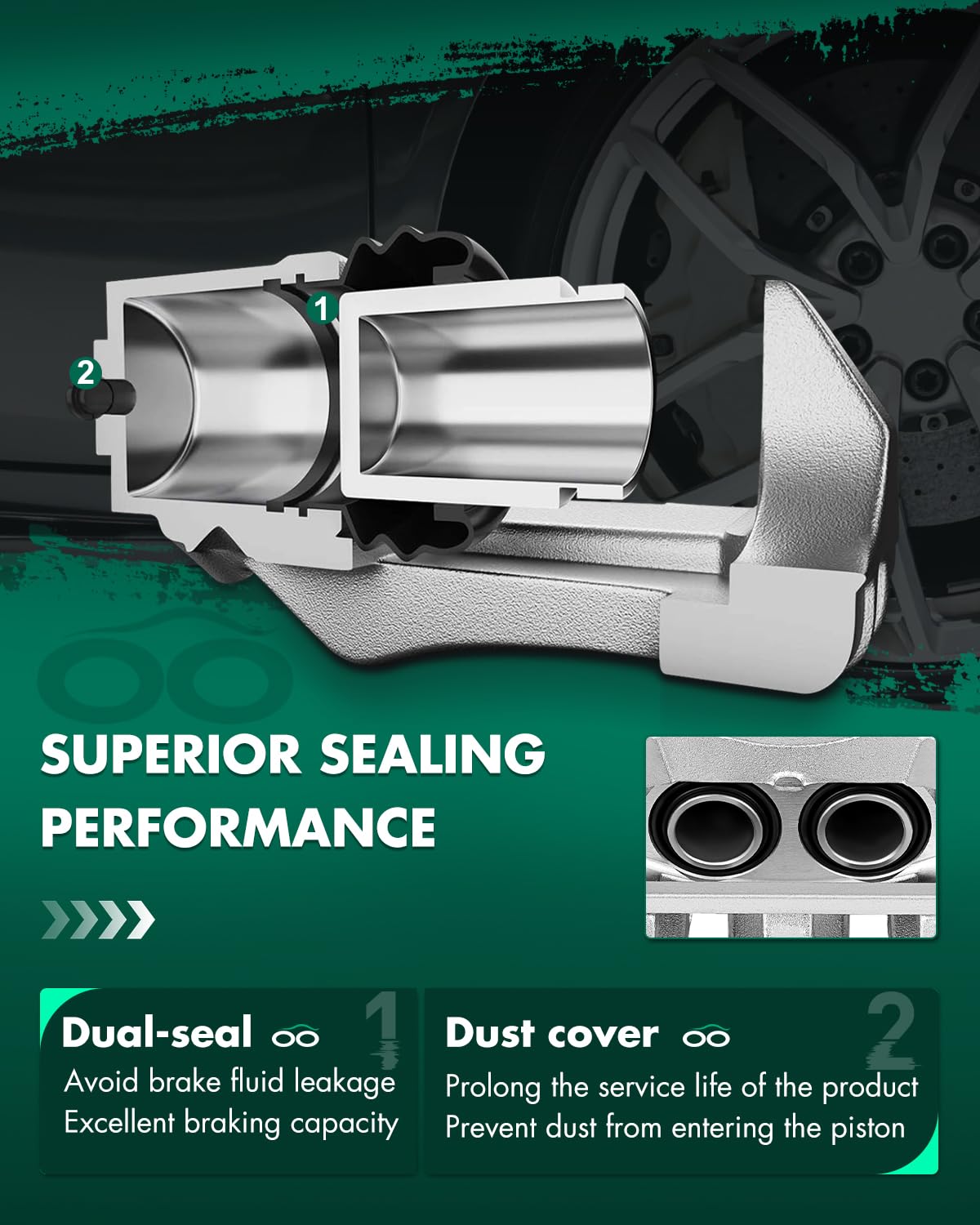 Scitoo 19B3102 19B3103 Front Left & Right Disc Brake Calipers Assembly W/Bracket For Acura For Tl 2009-2014,For Acura For Tlx 20