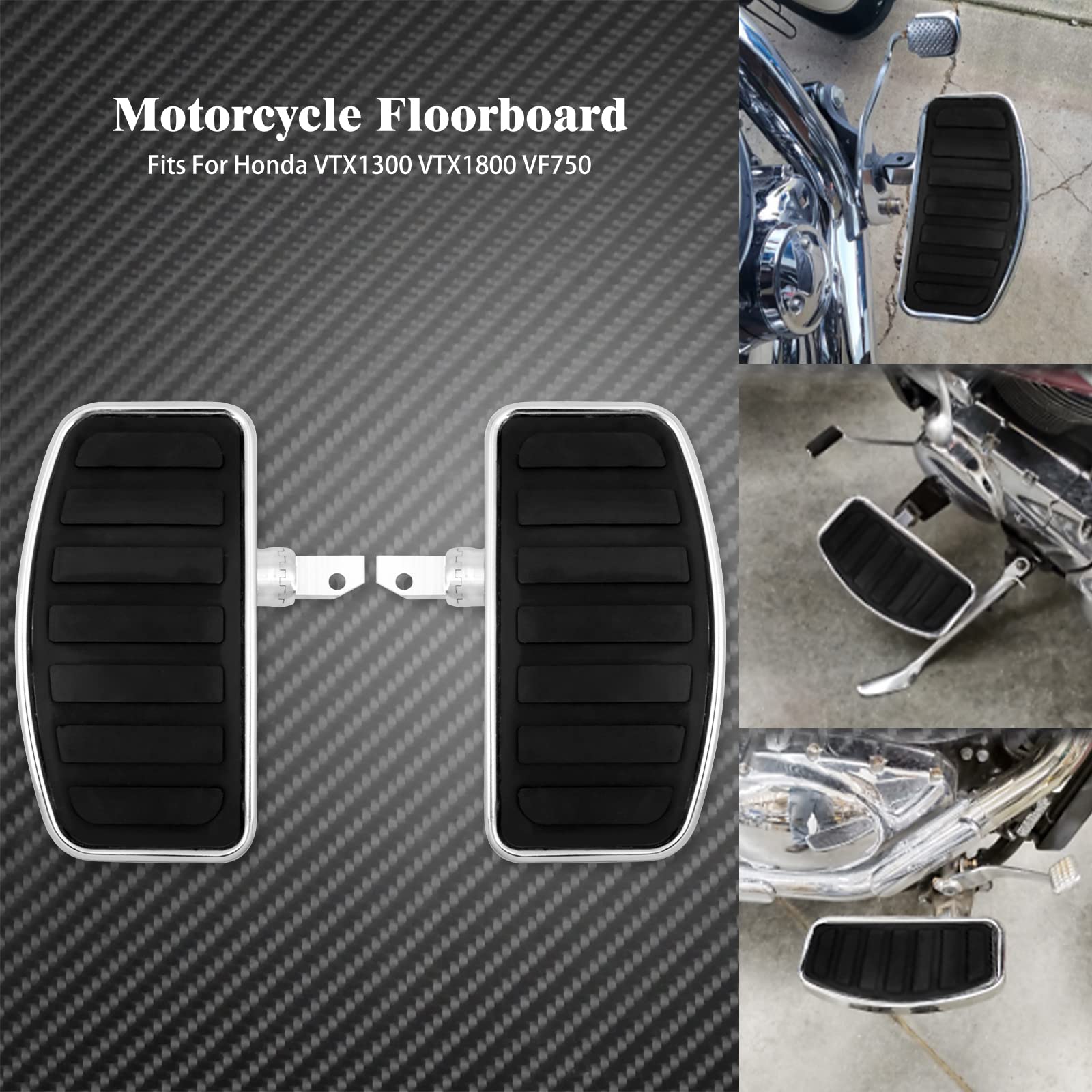 HCmotorku Motorcycle Adjustable Floorboards Rider Passenger Footboard Wide Foot Pegs Fit For Honda VTX 1800 1300 For Suzuki C50