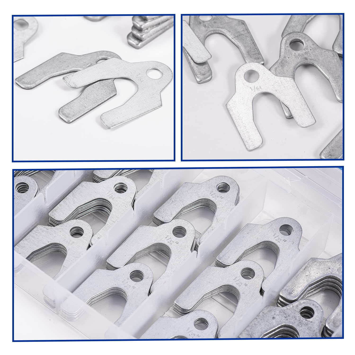 Auto Alignment Body Shims Assortment Kit 1/16'' 1/64'' 1/32'' 1/8'' (144 Pieces) Busy-Corner