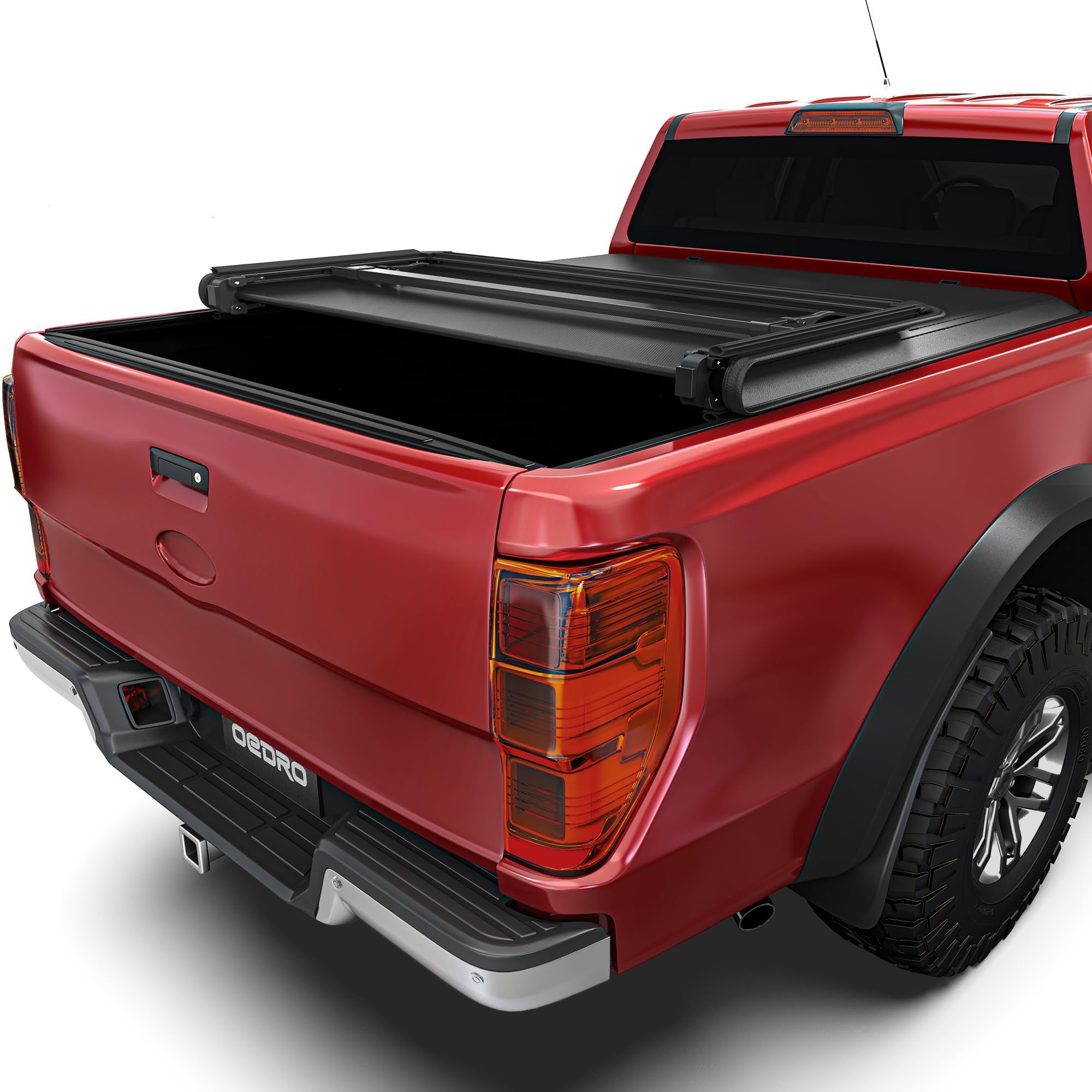 Oedro Soft Tri-Fold Truck Bed Tonneau Cover Compatible With 2022 2023 2024 2025 Ford Maverick, Styleside 4.5 Feet Bed