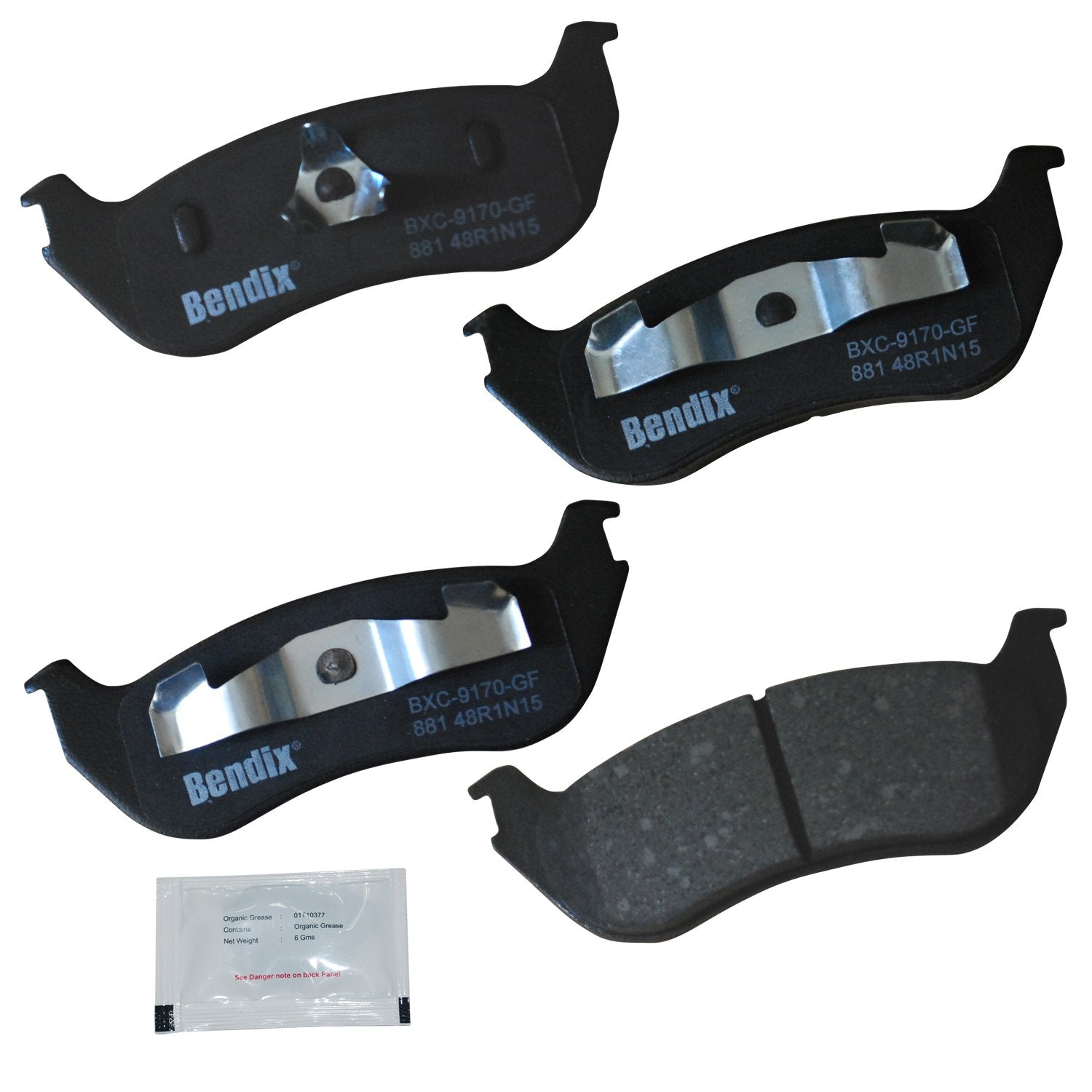 Bendix Priority1 Cfc881 Ceramic Rear Brake Pads For Ford Explorer 2005-2002, Explorer Sport Trac 2003, Mercury Mountaineer 2005-