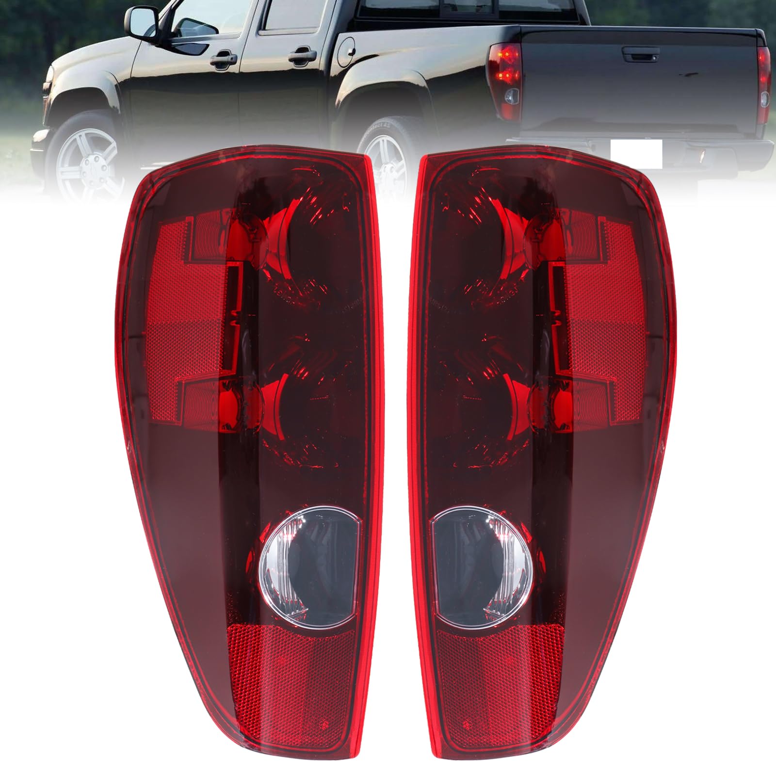 Boine Tail Light Compatible With Chevrolet Chevy Colorado Gmc Canyon 2004-2012 Driver And Passenger Side Rear Light Housing Brak