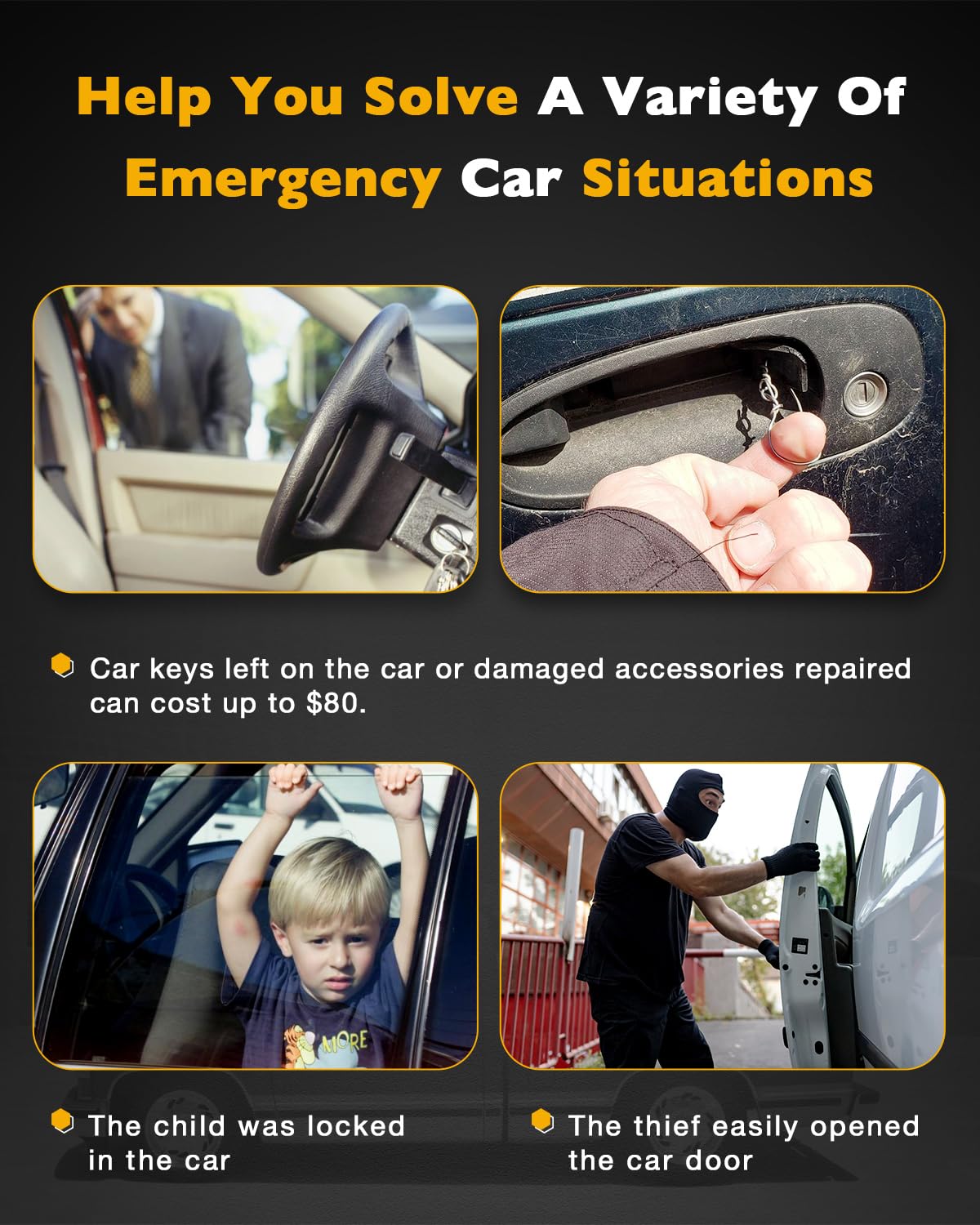 Exterior Door Handles Metal Lever, w/ Lock Cylinders & Keys, Compatible with 1988-2001 Chevy K1500 K2500 K3500 C1500 C2500 C3500