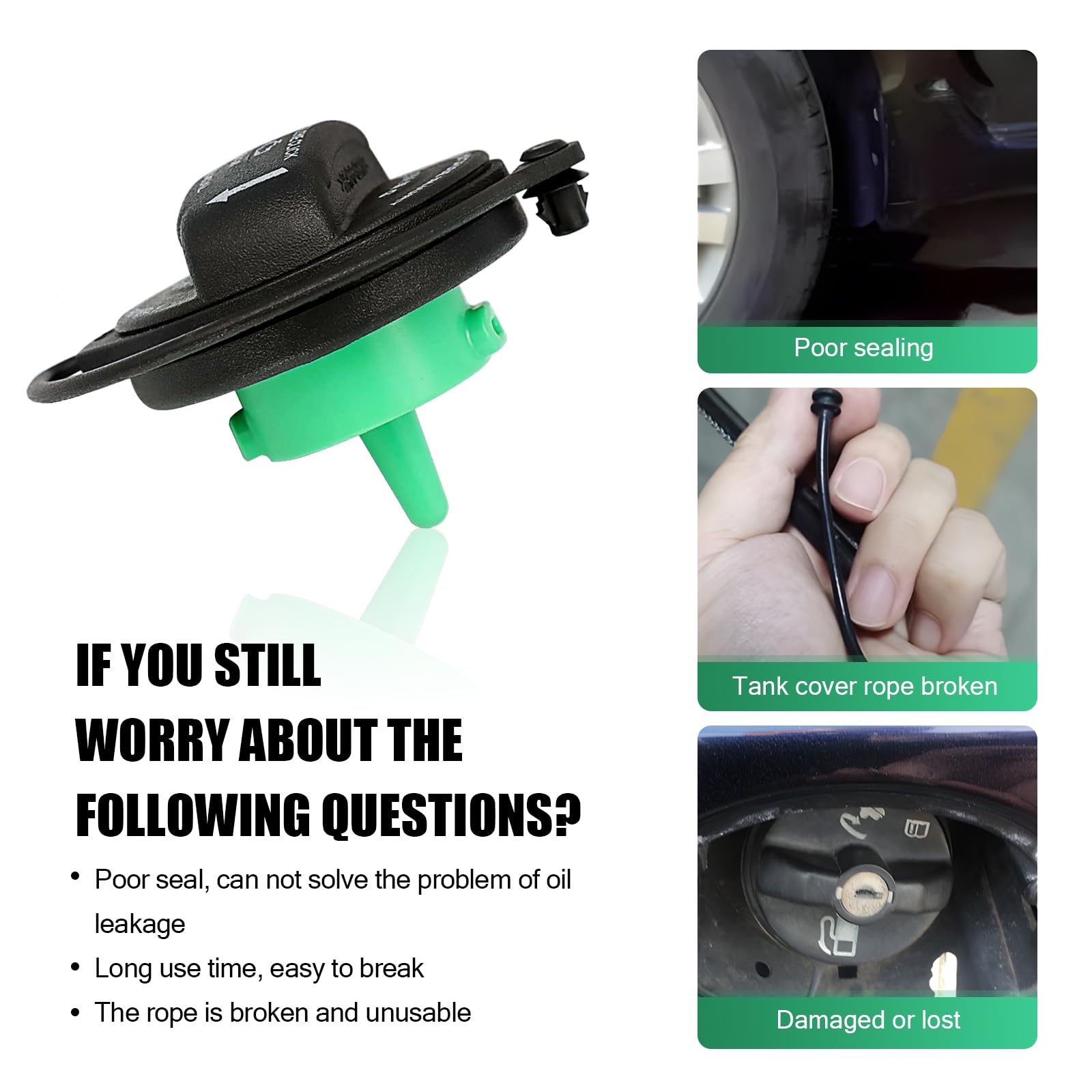 Tesnaao 1 Pc Car Fuel Tank Cap, Fuel Filler Cap Replacement Parts 5C0201550T 5Q0201550L, Tightly Sealed Waterproof And Dustproof