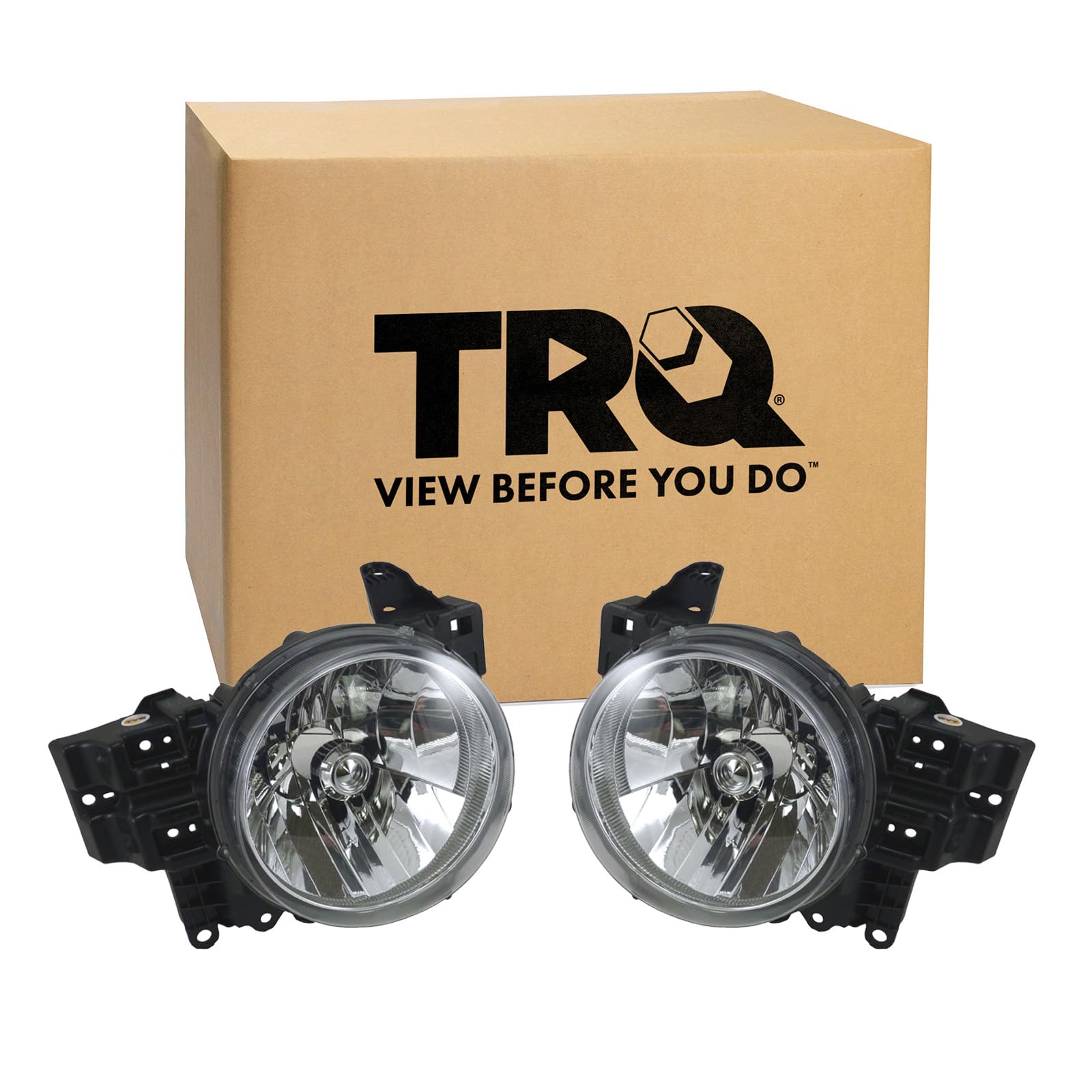 Trq Driver & Passenger Side Headlight Assembly Set Headlights Driver & Passenger Side Compatible With 2007-2014 Toyota Fj Cruise