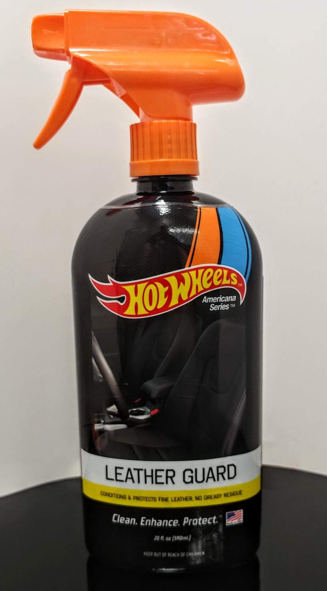 Hot Wheels Americana Series Car Leather Guard Spray — Special Uv Protection — Car Cleaning Supplies Interior — Car Care Products — Car Detailing Supplies — Interior Car Cleaner — Leather Fragrance