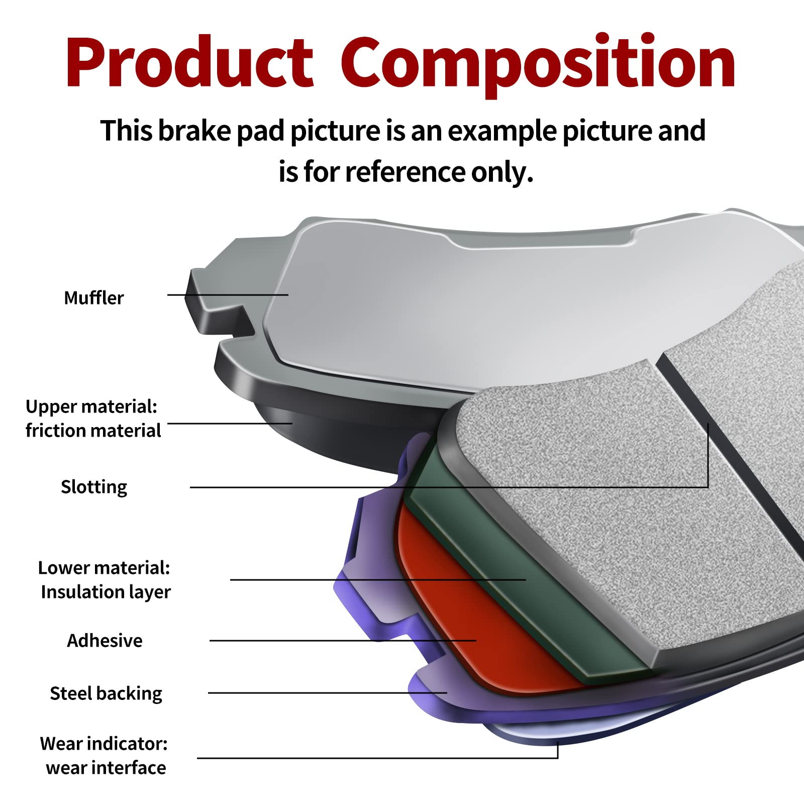 Road Passion Brake Pads Front And Rear Replacement For Yamaha Xvs1100 V-Star Custom Midnight 2007-2008 / Xvs1100 V-Star Custom/C