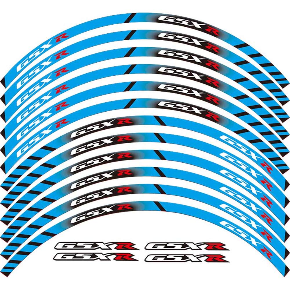 12 X Thick Edge Outer Rim Sticker Stripe Wheel Decals Fit All Suzuki Gsxr 250 400 600 1000 750 Gsxr1000R Gsxr1000 Gsxr600 750