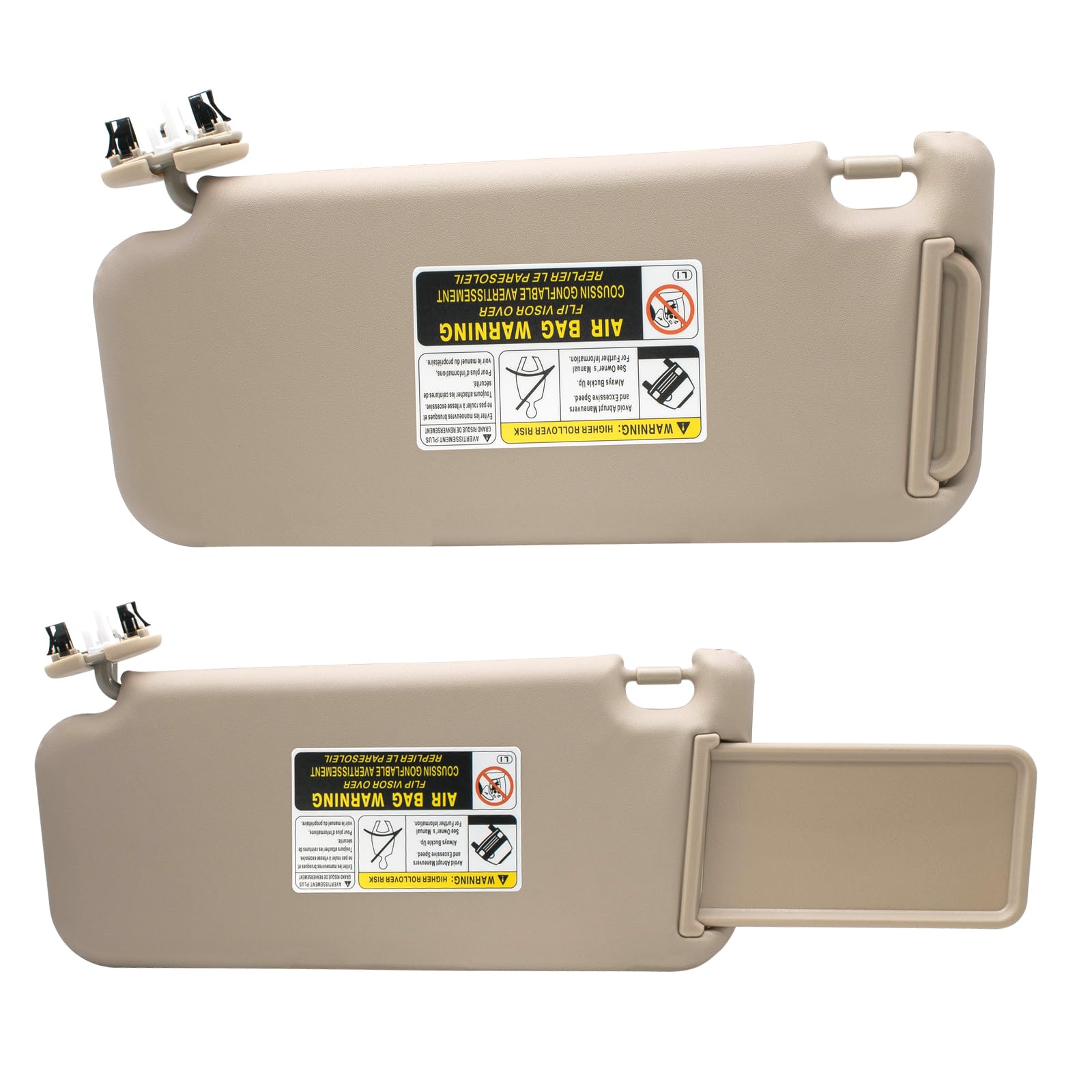 NHILES Right Passenger Side Sun Visor Replacement Compatible with Toyota RAV4 2006 2007 2008 2009 2010 2011 2012 2013 with Light