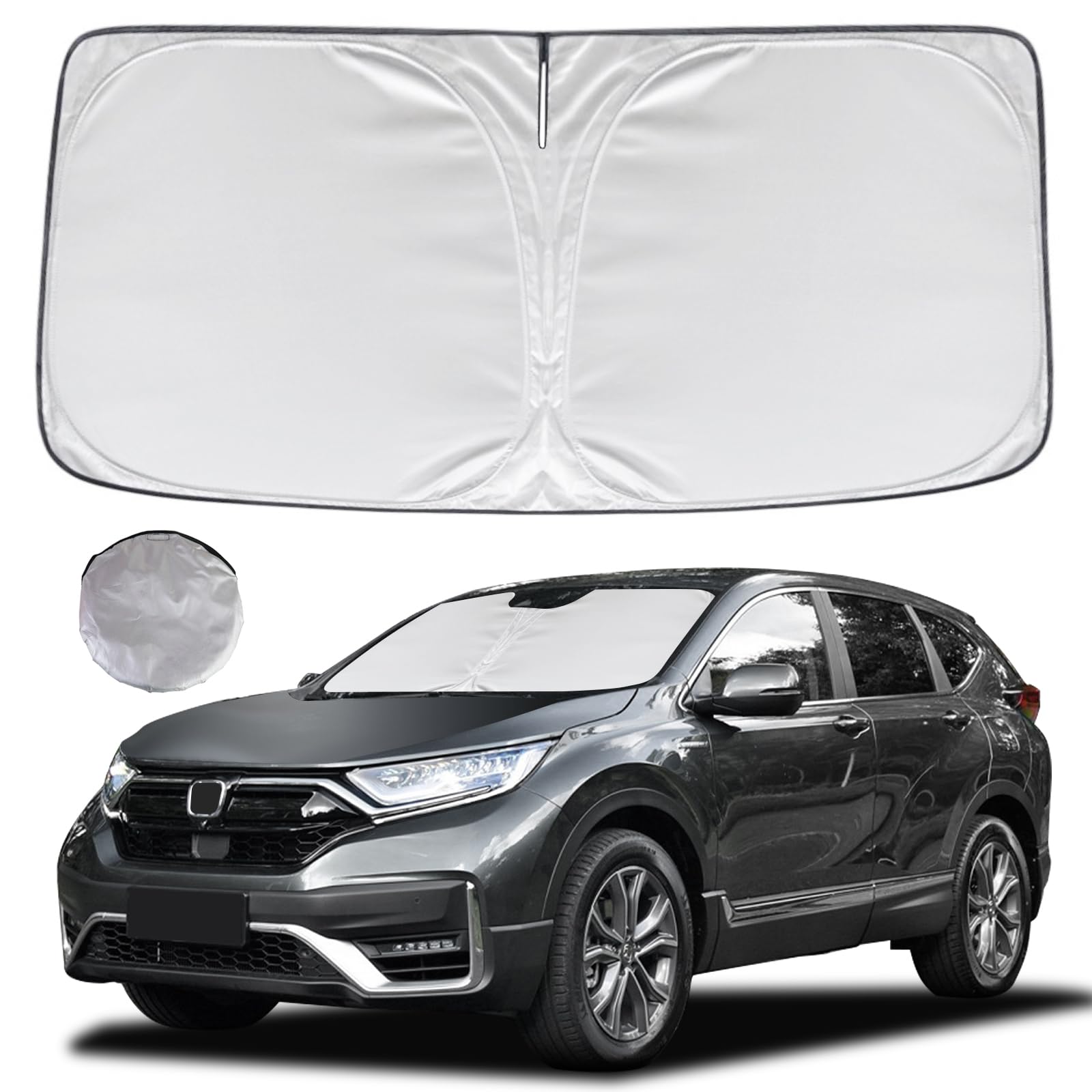 Kayzt Windshield Sun Shade For Honda Crv 2017-2022 Cr-V Foldable Sunshade Suv Front Window Custom Fit Accessories