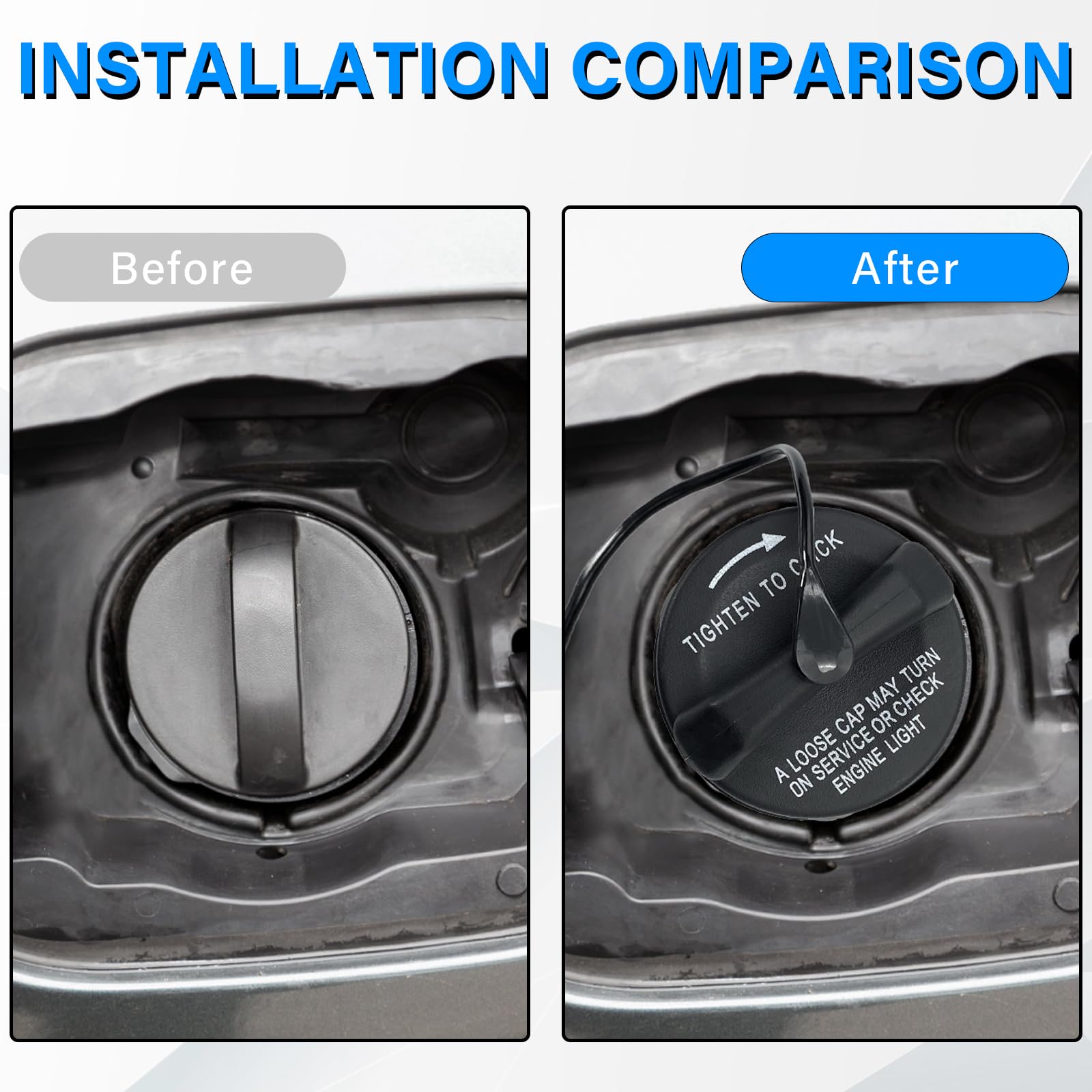 52030387AA Gas Cap for Jeep Wrangler JK 2003-2018, Jeep Wrangler TJ 2003-2006, Grand Cherokee 2001-2019, 2002-2012 Liberty Fuel