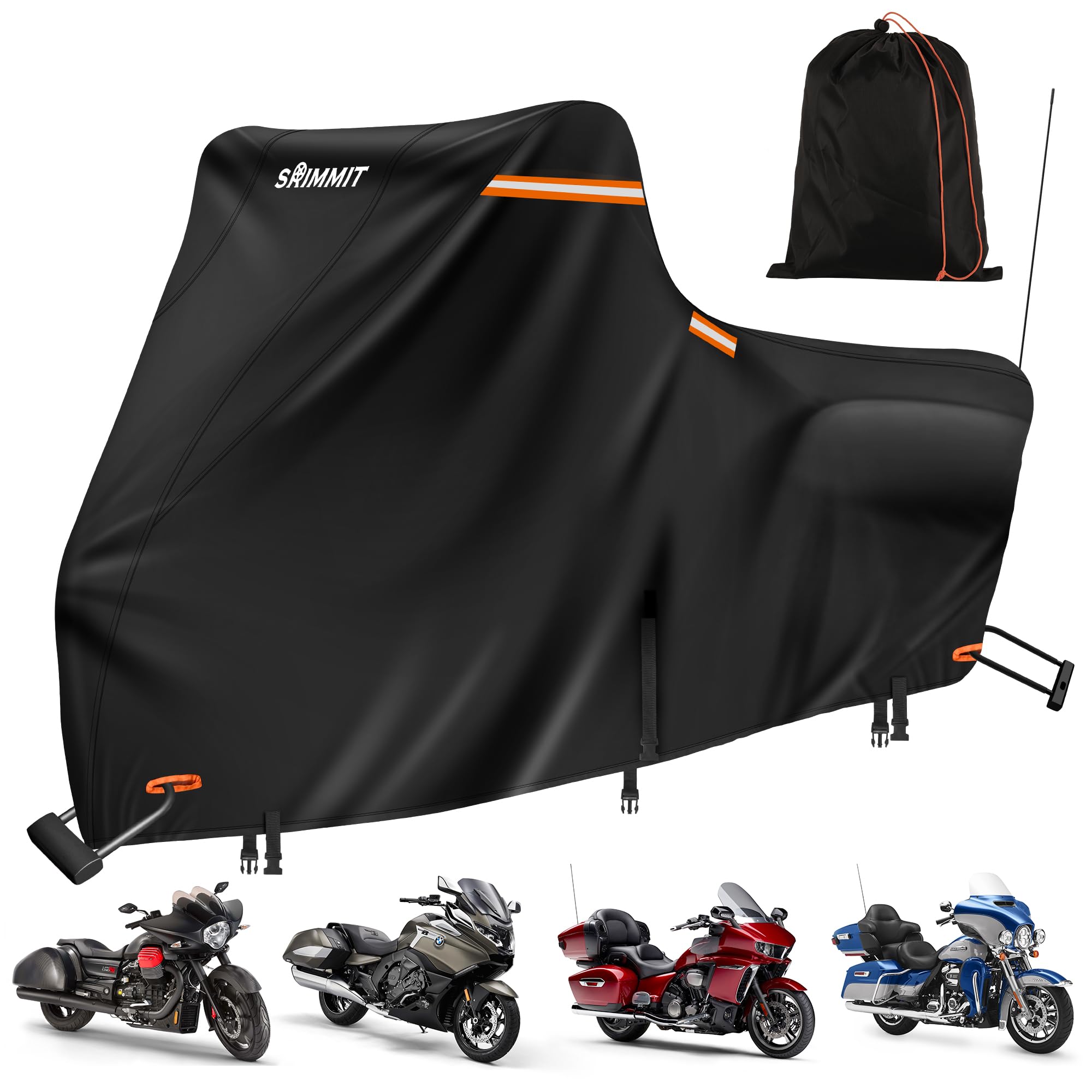 Harley Motorcycle Cover With Nano Material,Heavy Duty Harley Davidson Motorcycle/Bike Covers Waterproof Outdoor Storage,Moped Co