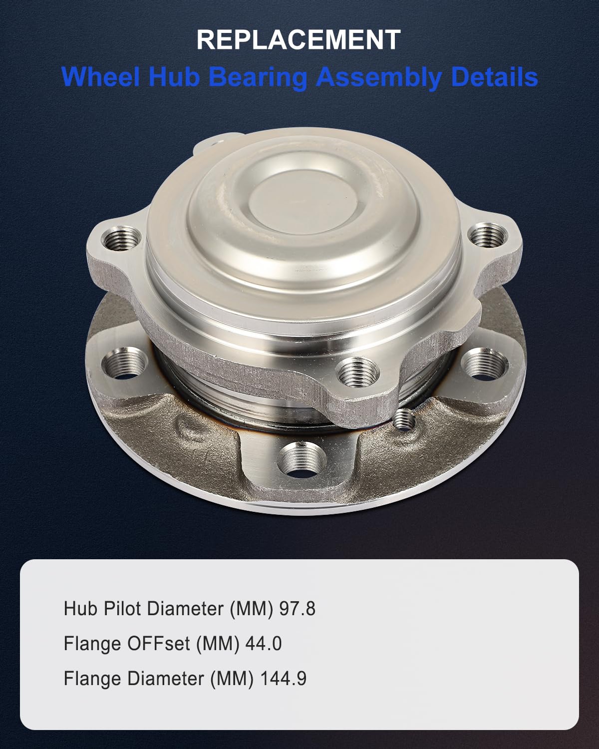 ECCPP Front Left Right Wheel Hub Bearing Assembly Fits for BMW 528i F10 2012-2014;for BMW 535d F10 2014;for BMW 535i F10 2011-20