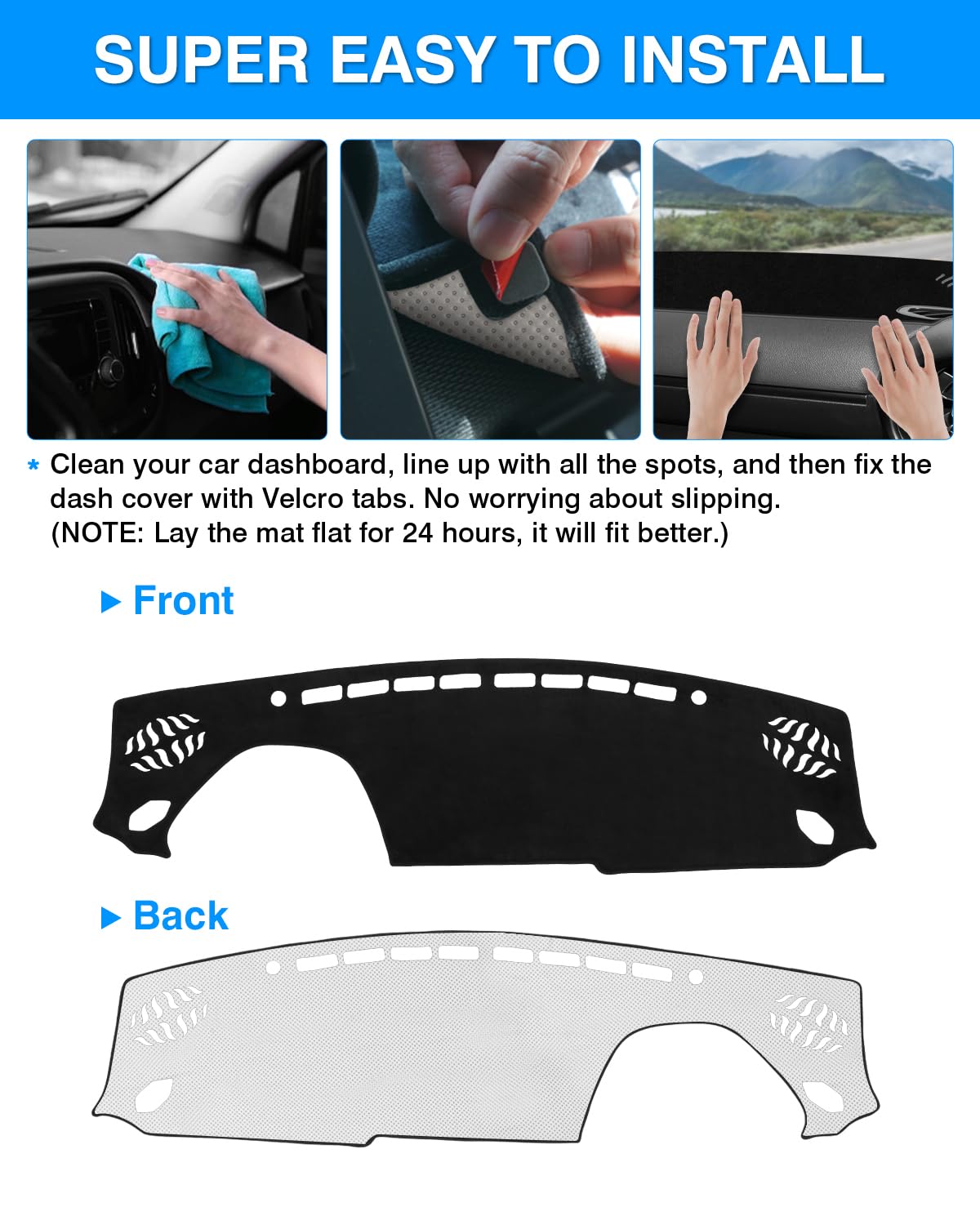 Autorder Dashboard Cover Mat For Toyota Gr86/Subaru Brz 2022 2023 2024 2025 Accessories Dash Cover Flannel Dash Mat Sunshade Gla