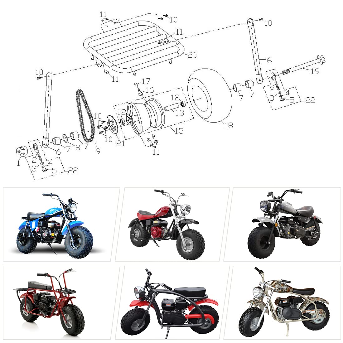 Yoxufa 420 Chain 50T Tooth 40Mm Rear Drive Sprocket For Coleman Bt200X Ct200U Trail 200 Ct200U-Ex Baja Warrior Heat Massimo Mb165 Mb200 196Cc 5.5 6.5Hp Powersports Mini Bike Silver Parts