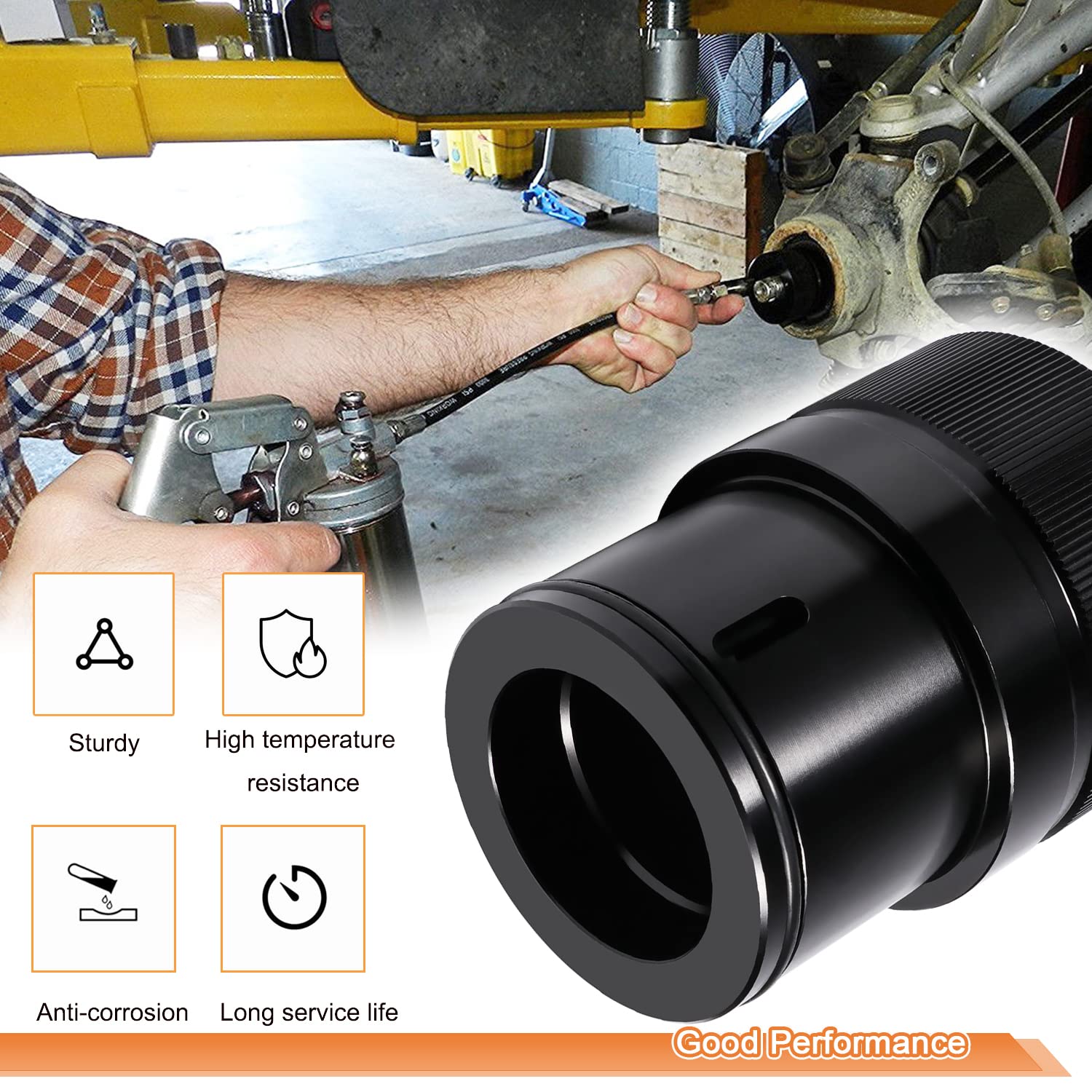 Johntruck 40Mm & 44Mm Front Rear Wheel Bearing Greaser Greasing Tool Kit For Polaris Ranger 570 800 900 Xp1000/Sportsman 500 550