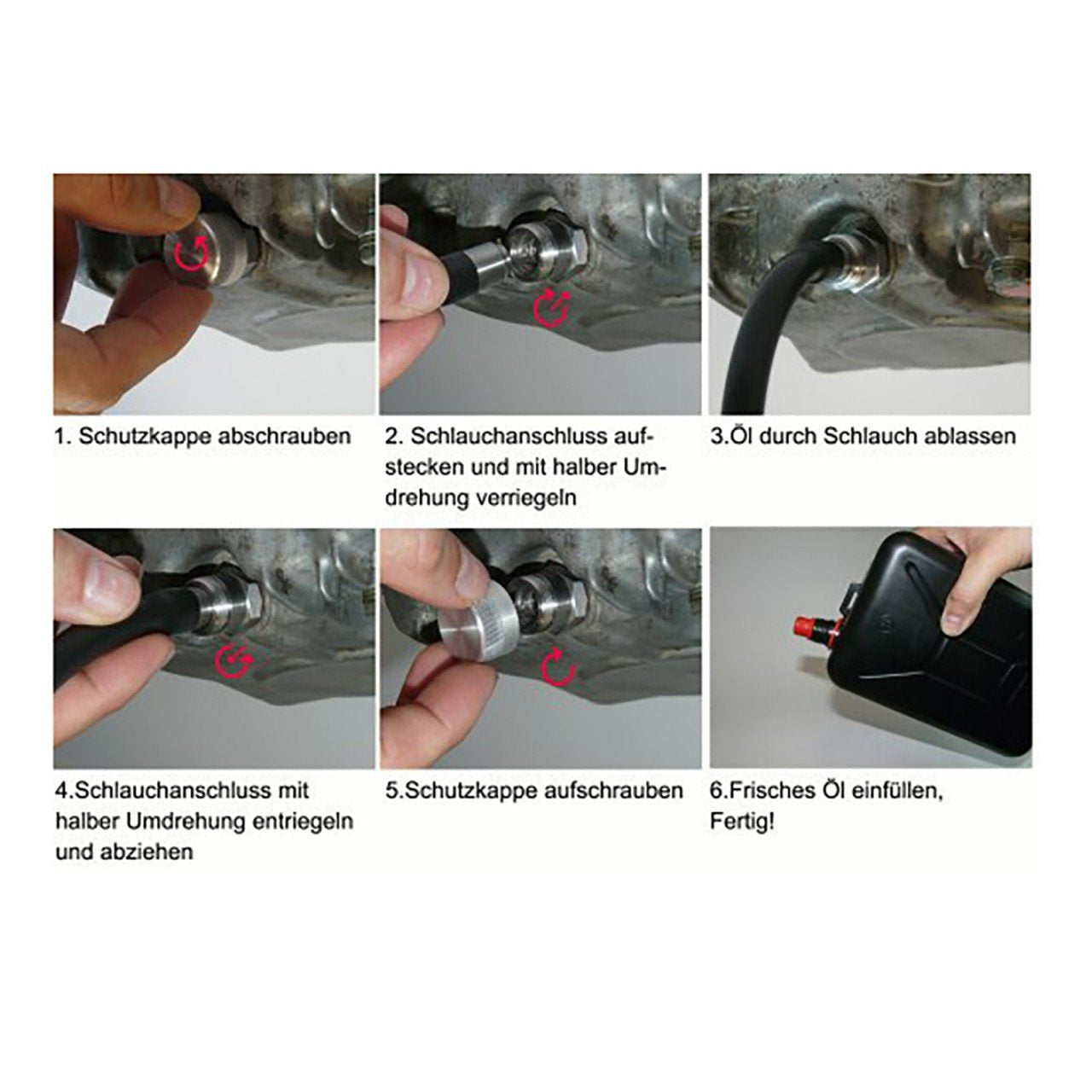 Stahlbus Oil Drain Valve Plug M18X1.5X12Mm Steel - Clean, Easy, No Tool Oil Change - Includes Oil Drain Plug, Washer, Cap, Connector, Silicone Hose