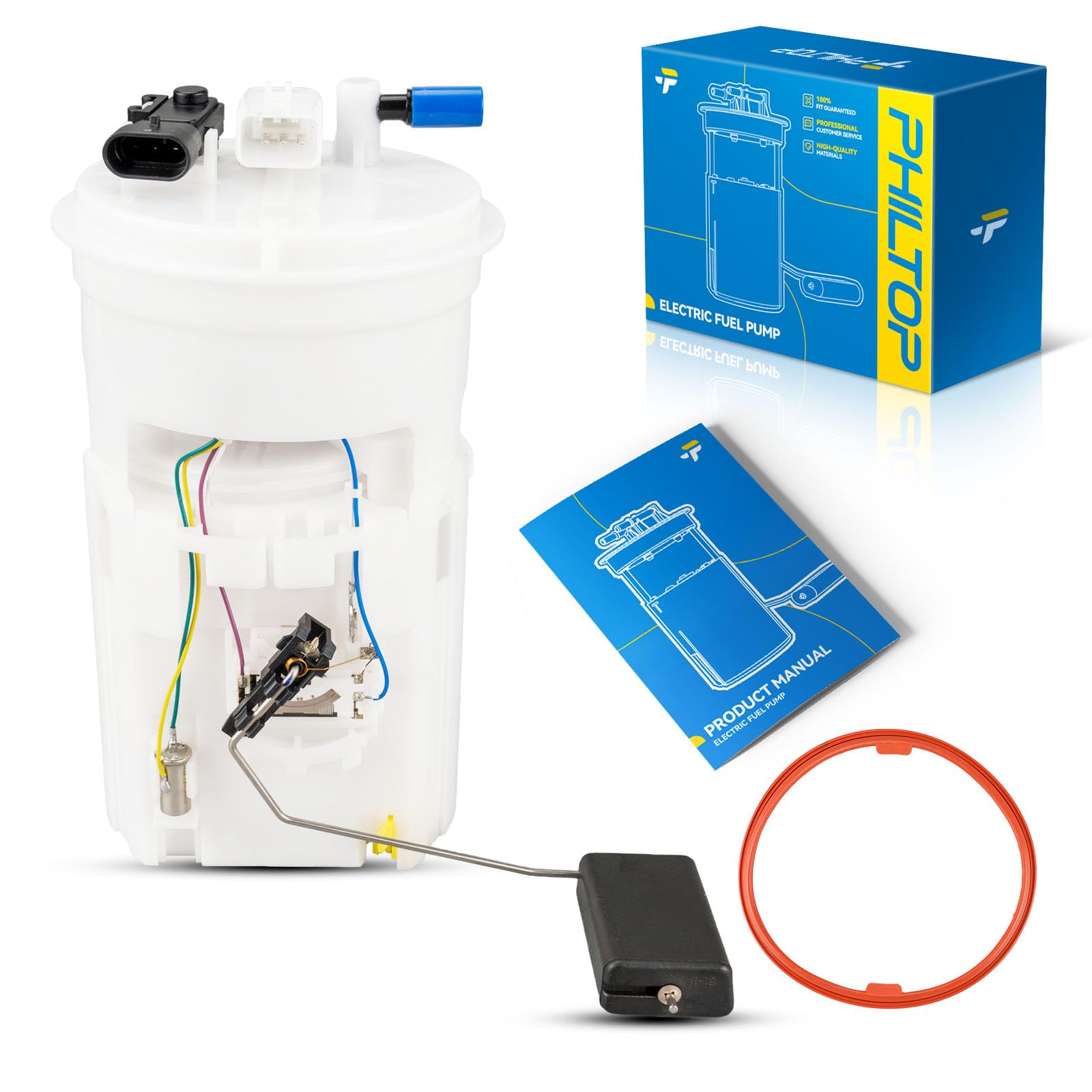 PHILTOP FG1369 Electric Fuel Pump Module Assembly, Compatible with Chevy Aveo 2004-2005 1.6L, Replaces E3612M, 96494164, MU1467,