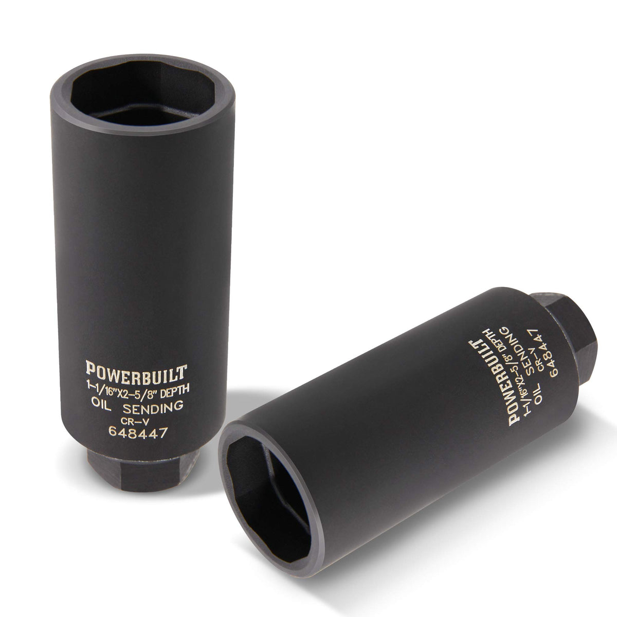 Powerbuilt 648447 3/8'' Oil Pressure Sending Socket, Black