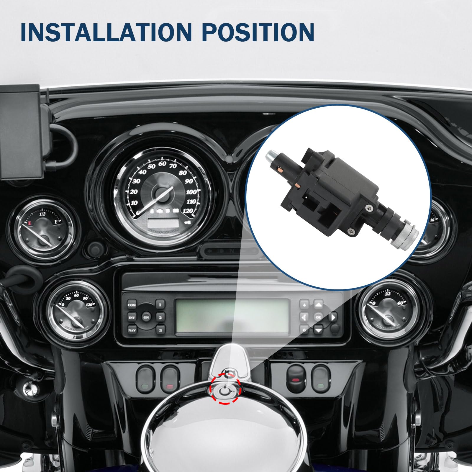 Nirakoka Ignition Switch Housing Replacement #71572-06 - Compatible with Harley Davidson 2006-2013 Touring Street Electra Road T