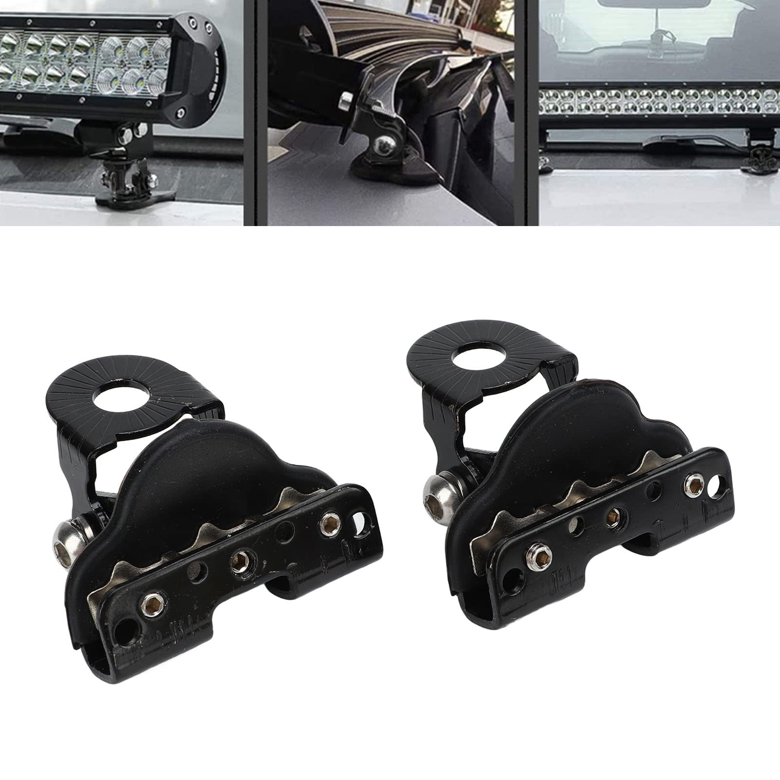 Aqxreight Light Bar Mounts,Engine Hood Led Light Bar Holder Bracket Work Light Mount Base Stainless Steel Universal For Cars Tru