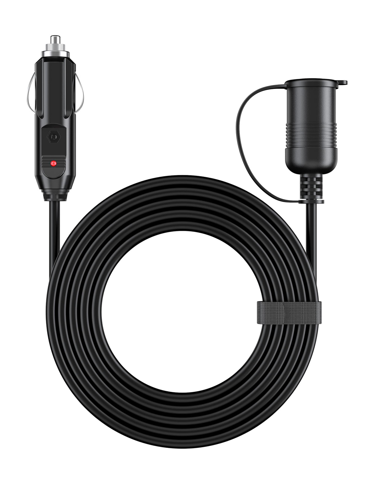 Astroai 12Ft/12V Cigarette Lighter Extension Cord, Male To Female Socket 120W/15A Heavy Duty Extension Cord, Compatible With Air Compressor Mini Fridge Car Vacuum