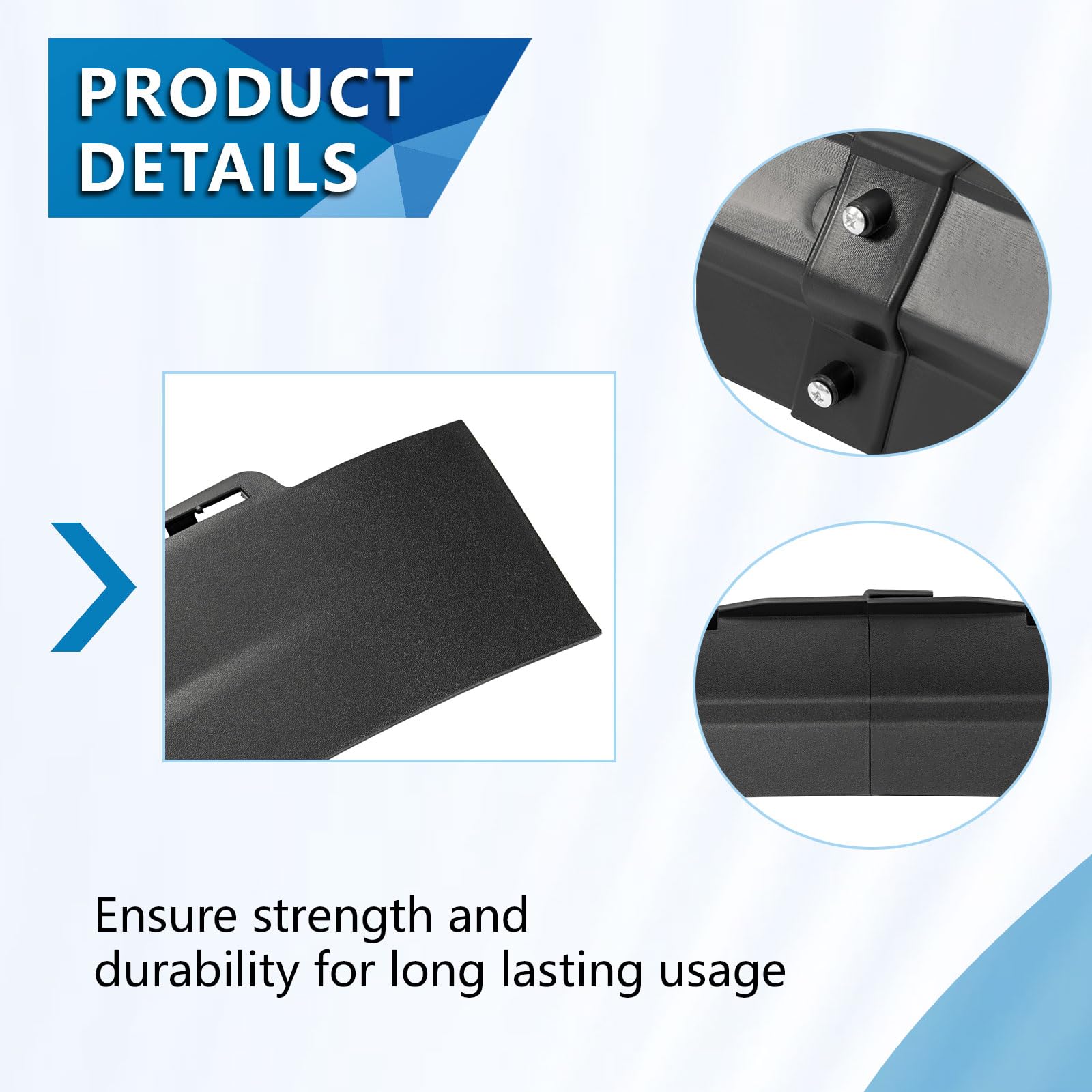 Kojem Front Bumper Valance Compatible With 2007-2013 Chevrolet Silverado 1500 Replacement for 25821880 GM1092191 Plastic (PP)Bla