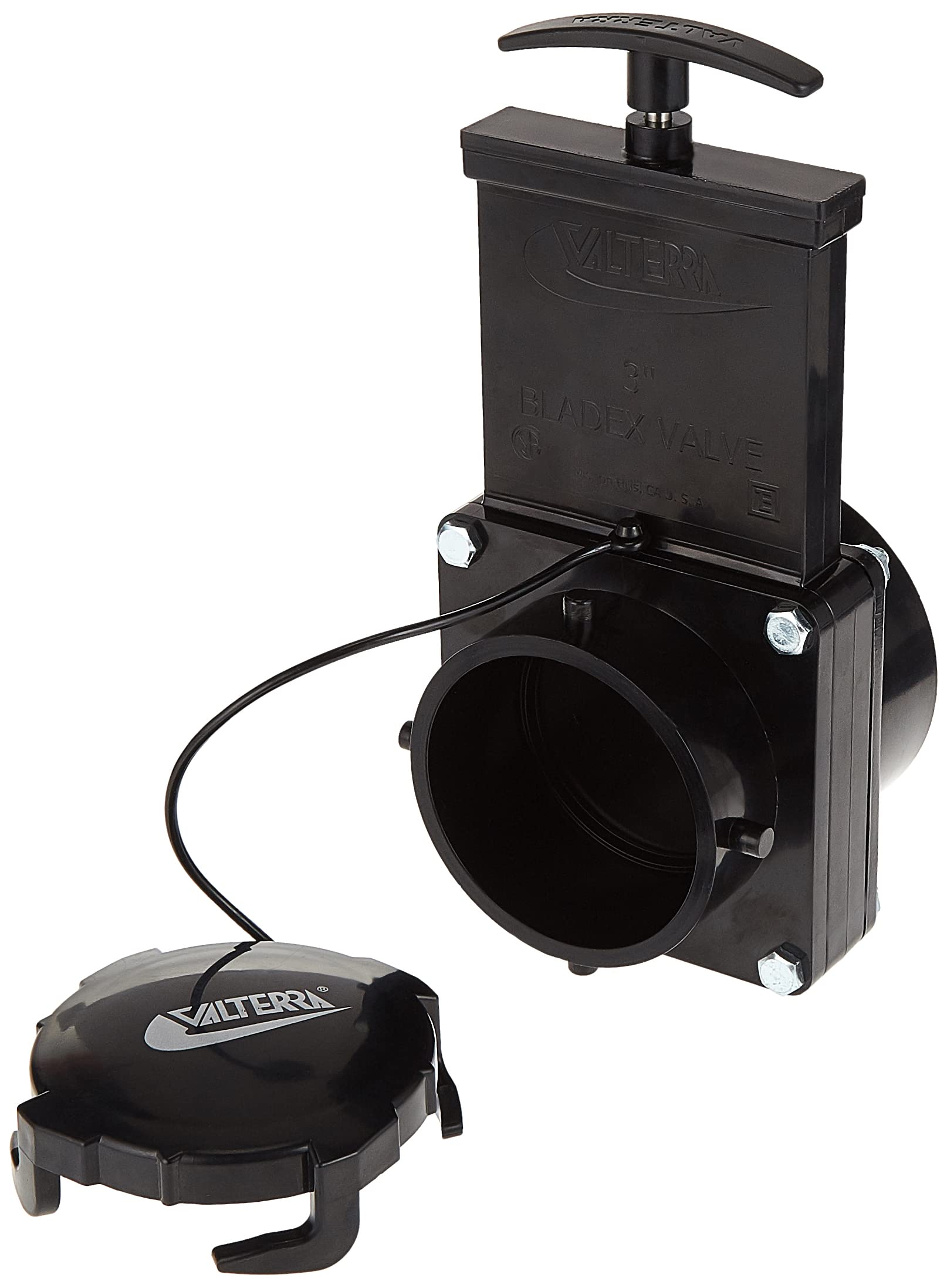 Valterra T50 3 Hub x 3 Bay with Cap Valve Assembly,Black