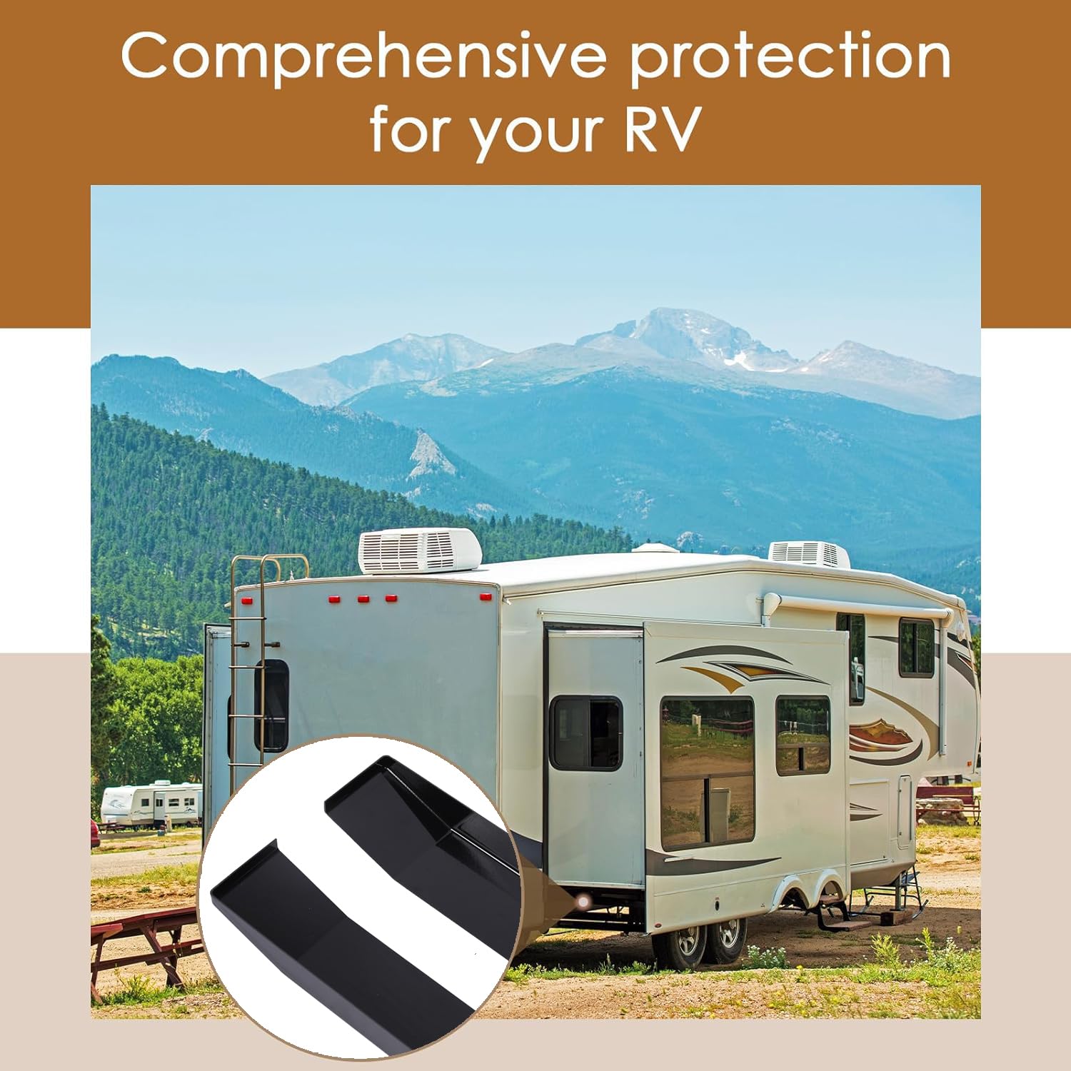 JISKAIAI Upgraded RV Slide Out Ski Set, RV Floor Saver Corner Edge Protector Tracks Prevent Sticking/Catching