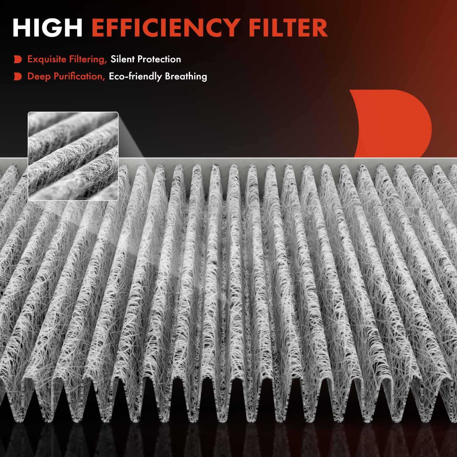 A-Premium 2-Pc Cabin Air Filter With Activated Carbon Compatible With Buick, Chevrolet, Gmc, Saturn Models - Enclave, Traverse,