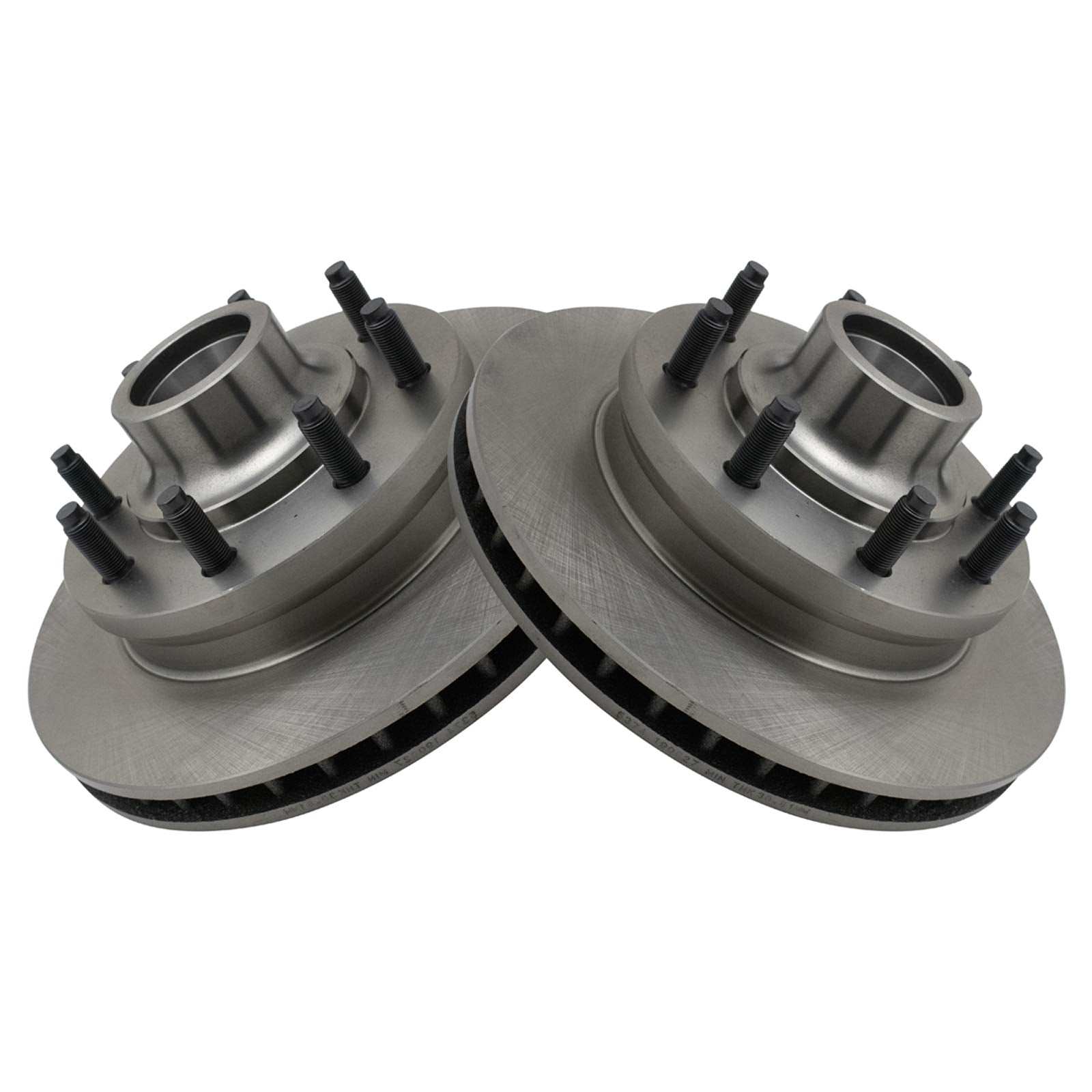 Trq Front Brake Rotors Set Vented Compatible With 1994-1999 Dodge Ram 2500