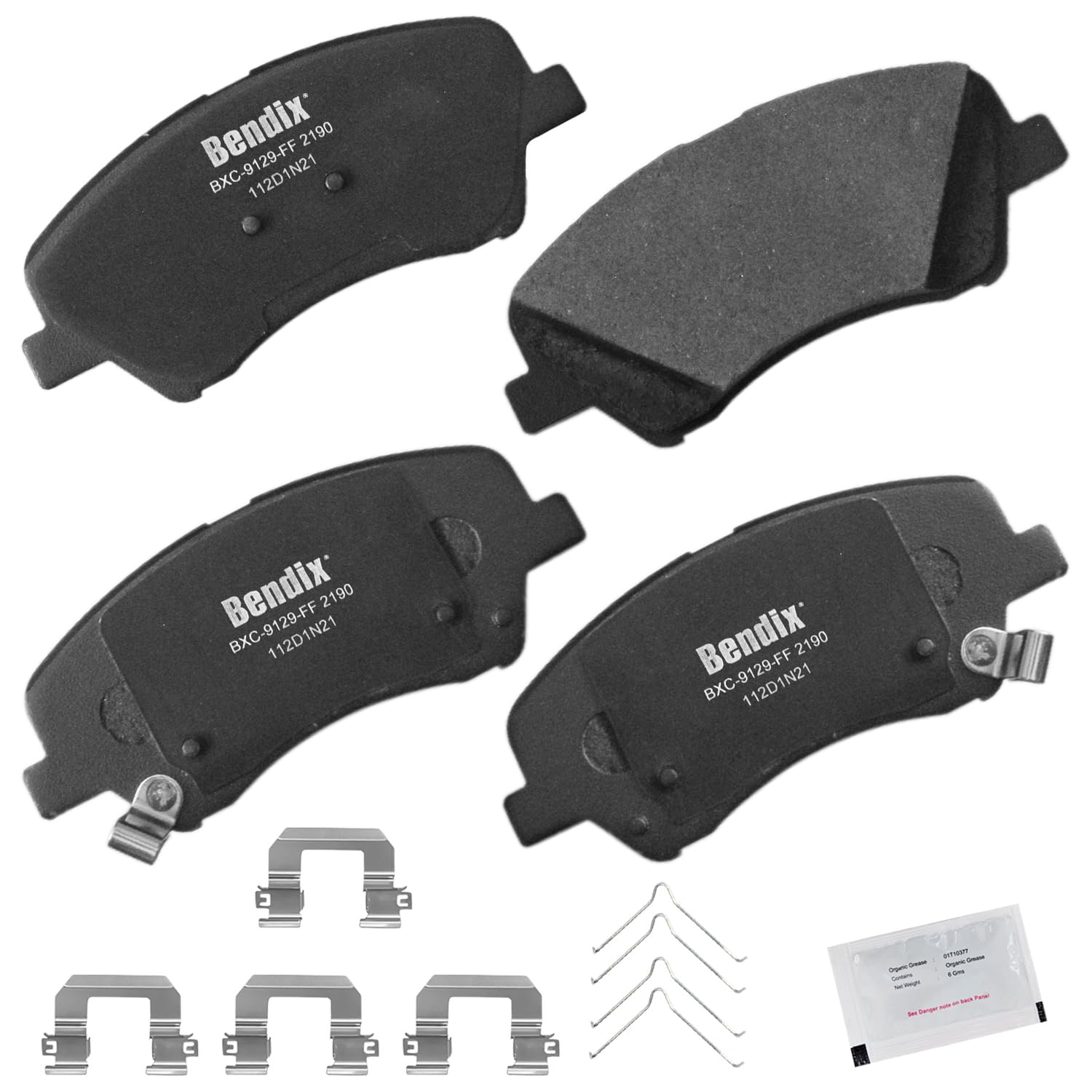 Bendix Priority1 Cfc2190 Ceramic Front Brake Pads For Hyundai Accent 2022-2018, Kia Rio 2023-2018