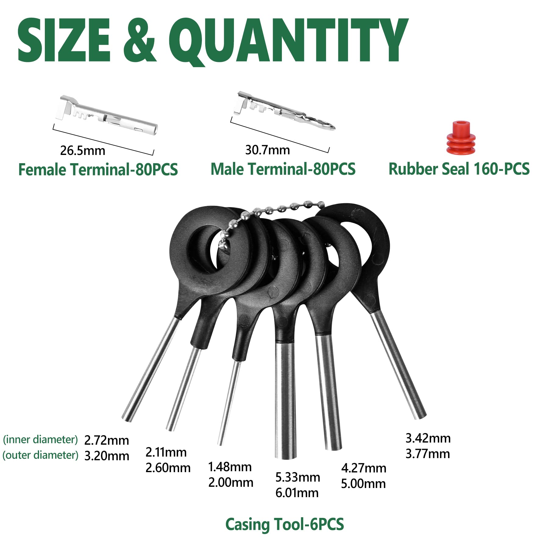 376Pcs 25 Kits Waterproof Automotive Electrical Connectors 1/2/3/4/6 Male&Female Pin 22-14AWG Wire Harness Spark Plug Connector