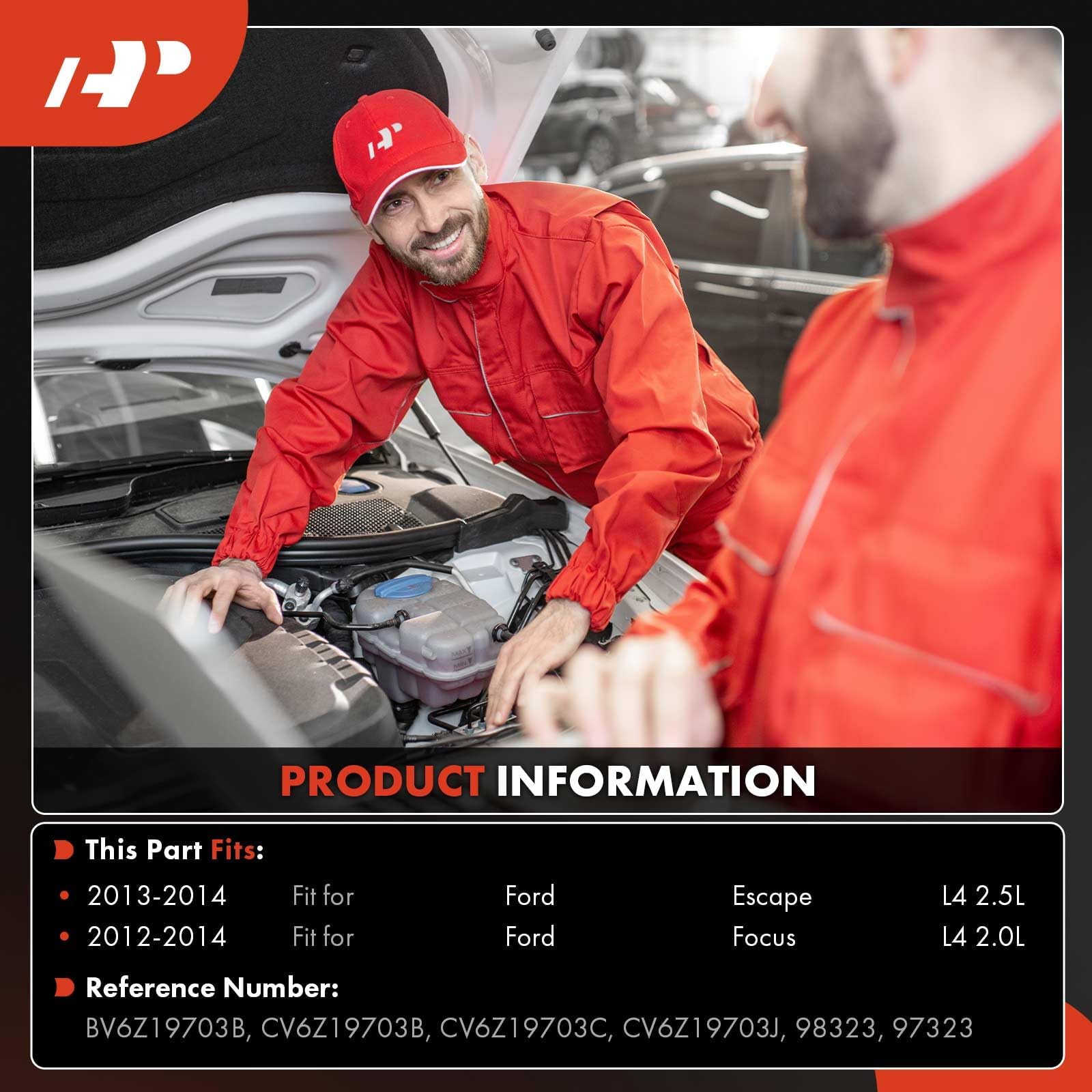 A-Premium A/C Compressor with Clutch Compatible with Ford Escape 2.5L 2013-2014, Focus 2.0L 2012-2014