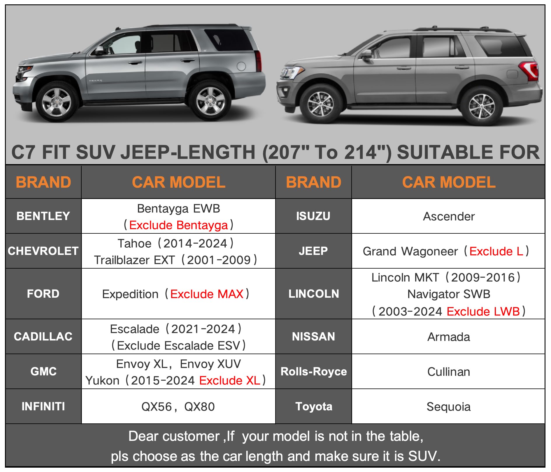 Kayme 7 Layers Suv Car Cover Waterproof All Weather, Outdoor Large Suv Cover Rain Uv Protection, Universal Fit For Infiniti Qx56