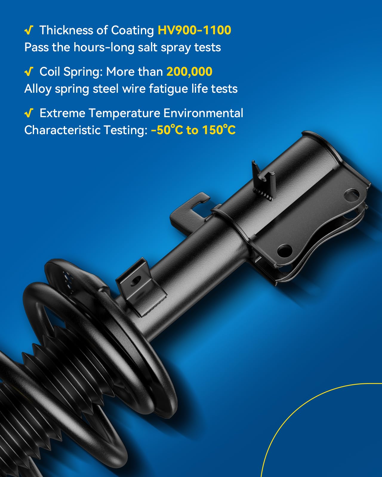 Philtop Rear Struts Shock For Cooper 2002-2008, Shock Absorber 171112L/171112R, Struts With Coil Spring Saa841 2 Pcs