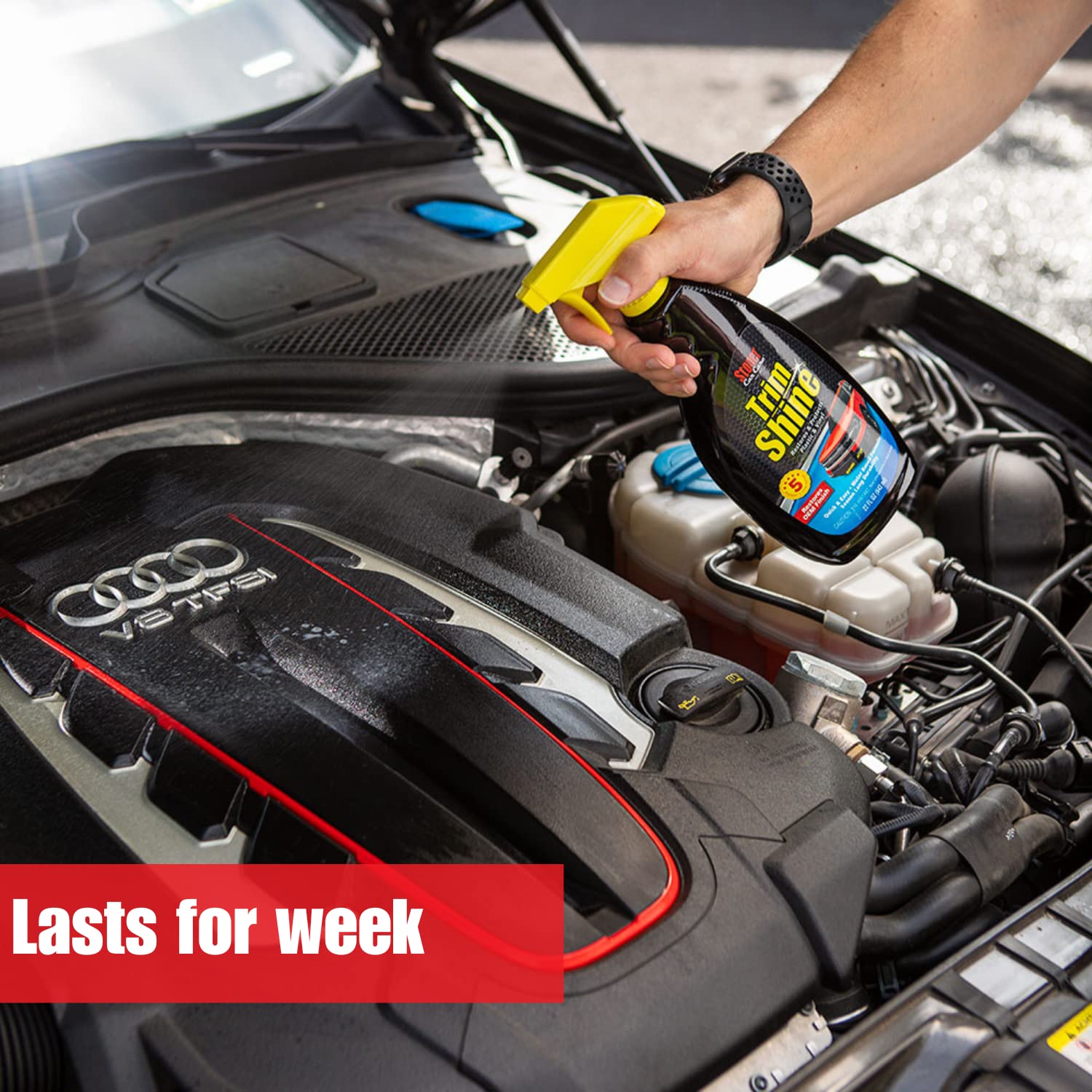 Stoner Car Care 92034-2Pk 22-Ounce Trim Shine Protectant For Interior And Exterior Restores, Moisturizes, And Conditions Vinyl, Rubber, Leather And More, Pack Of 2