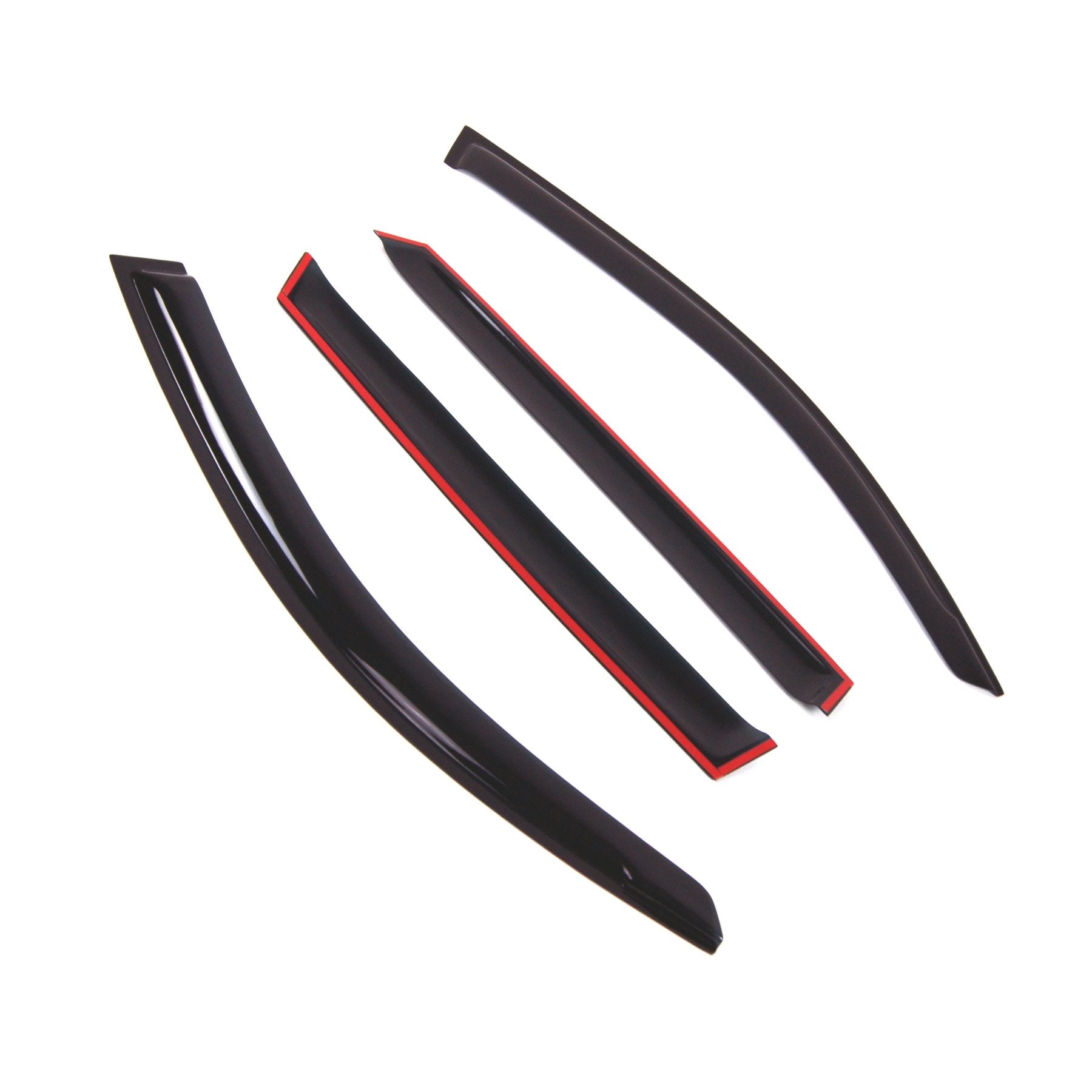 Tuningpros Wd2-562 Dark Smoke 4 Pcs Set Window Visor (Outside Mount) Deflector Rain Guard Compatible With 2010-2014 Honda Insigh