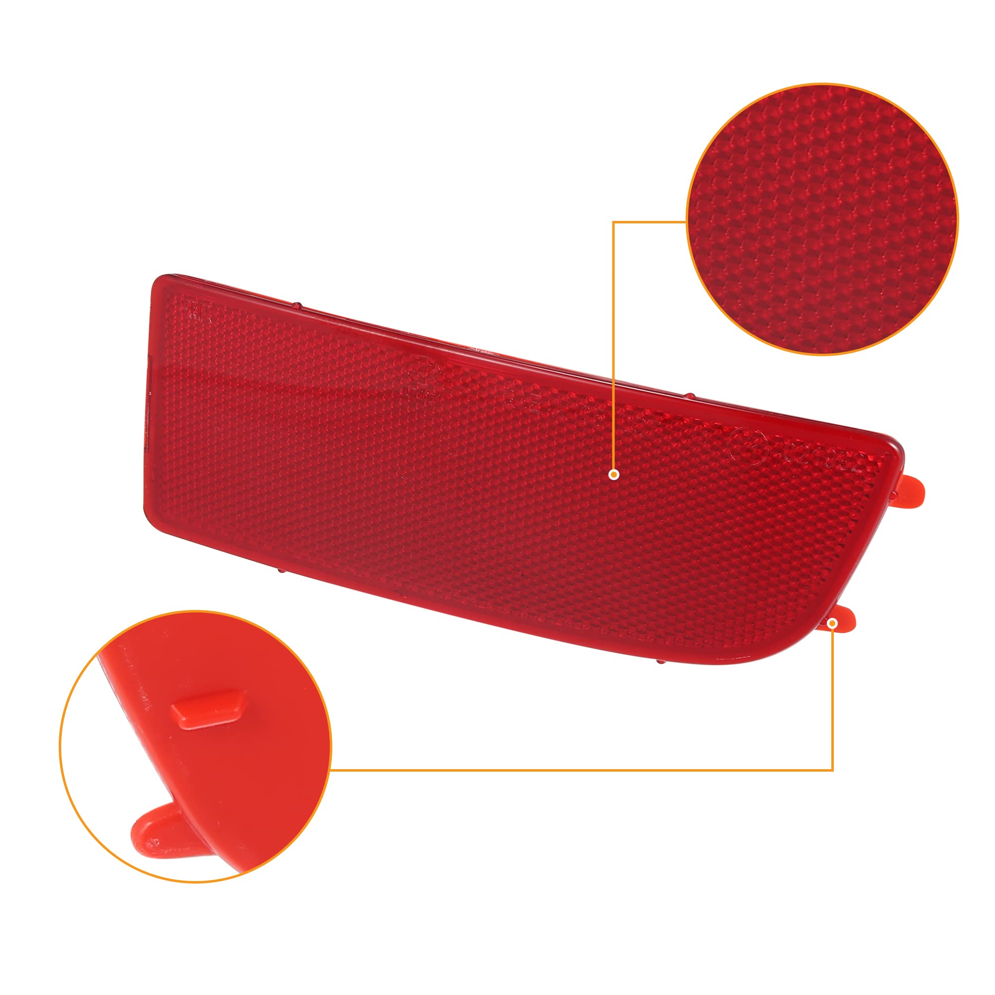 X Autohaux Pair Front Bumper Reflector Side Marker For Mercedes-Benz Sprinter 250 350 2006-2016 9068260040 9068260140 Replace Am