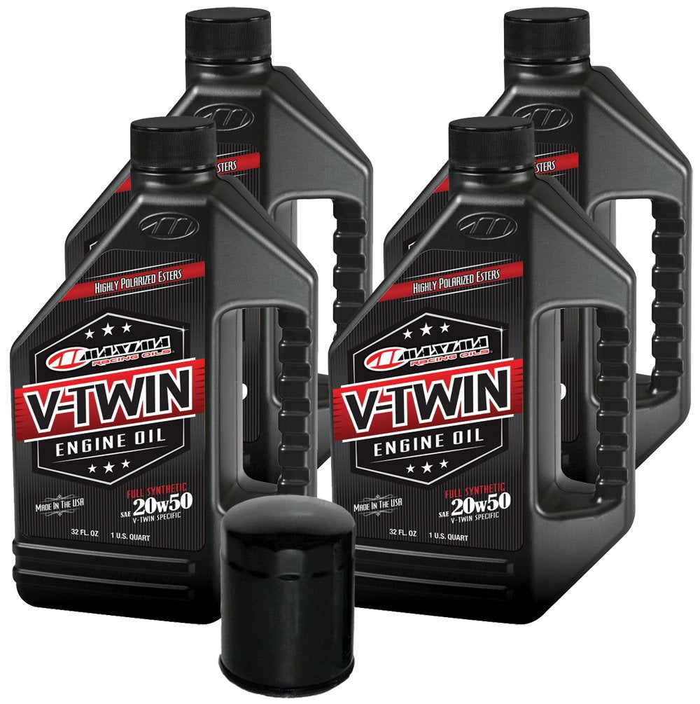 Maximahiflofiltro Vteock10 Full Synthetic Engine Oil Change Kit For Harley Davidson Sportster V-Twin