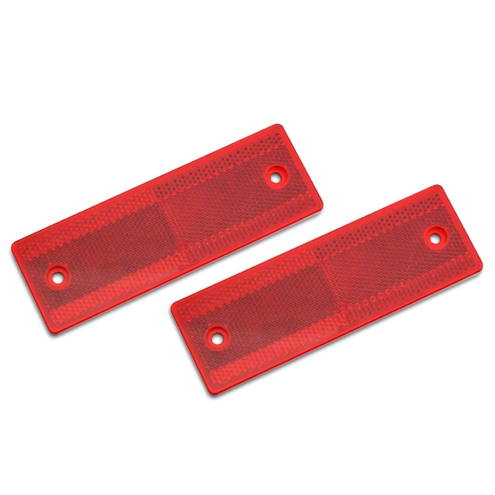 MFC PRO Stick-On Trailer Reflector, Reflective Red (Red, Sticker/Screw Mount)