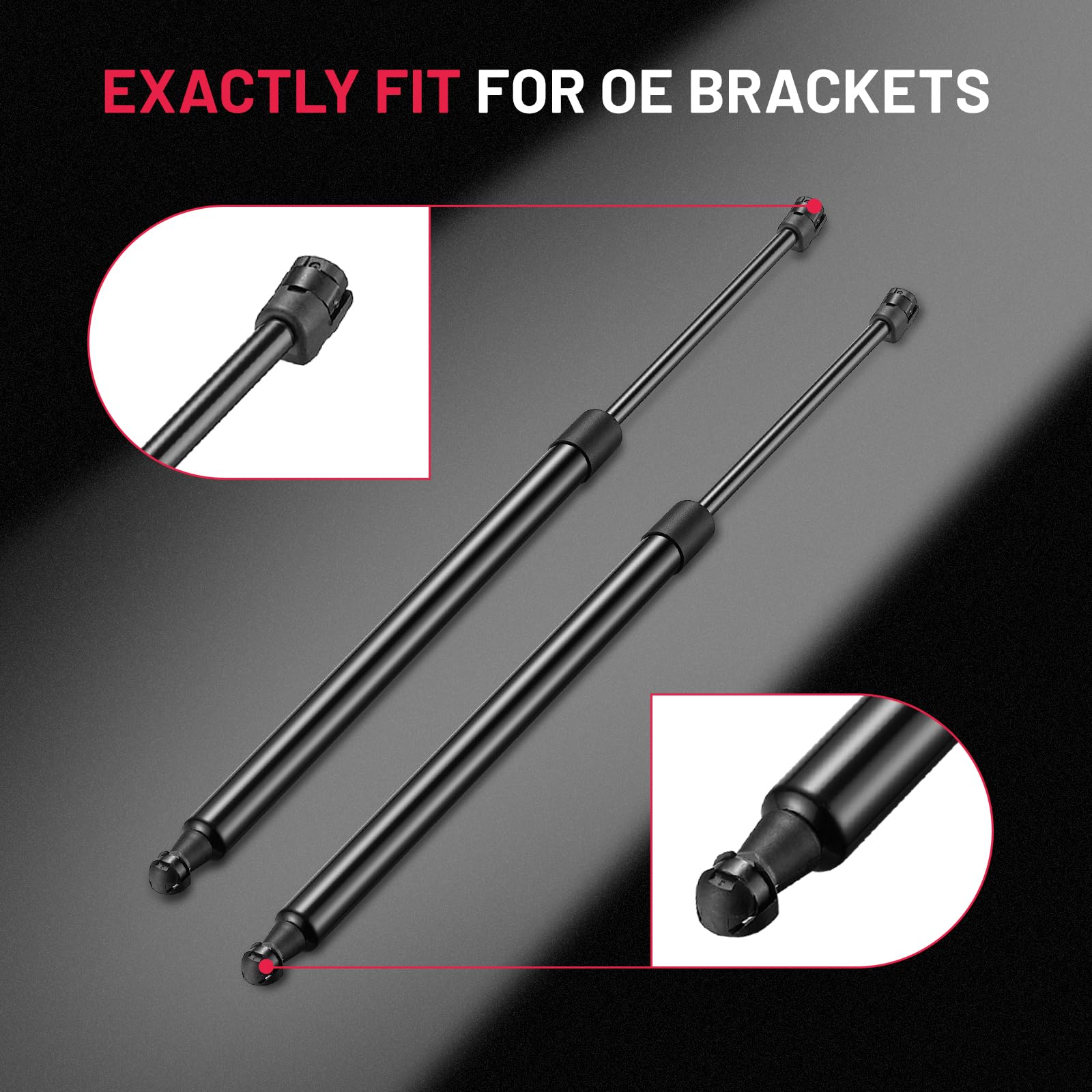BDFHYK 2 Pcs Rear Hatch Liftgate Gas Struts Compatible with Lexus RX350/RX450h 2010-2015, Black Lift Supports PM3066 689500E