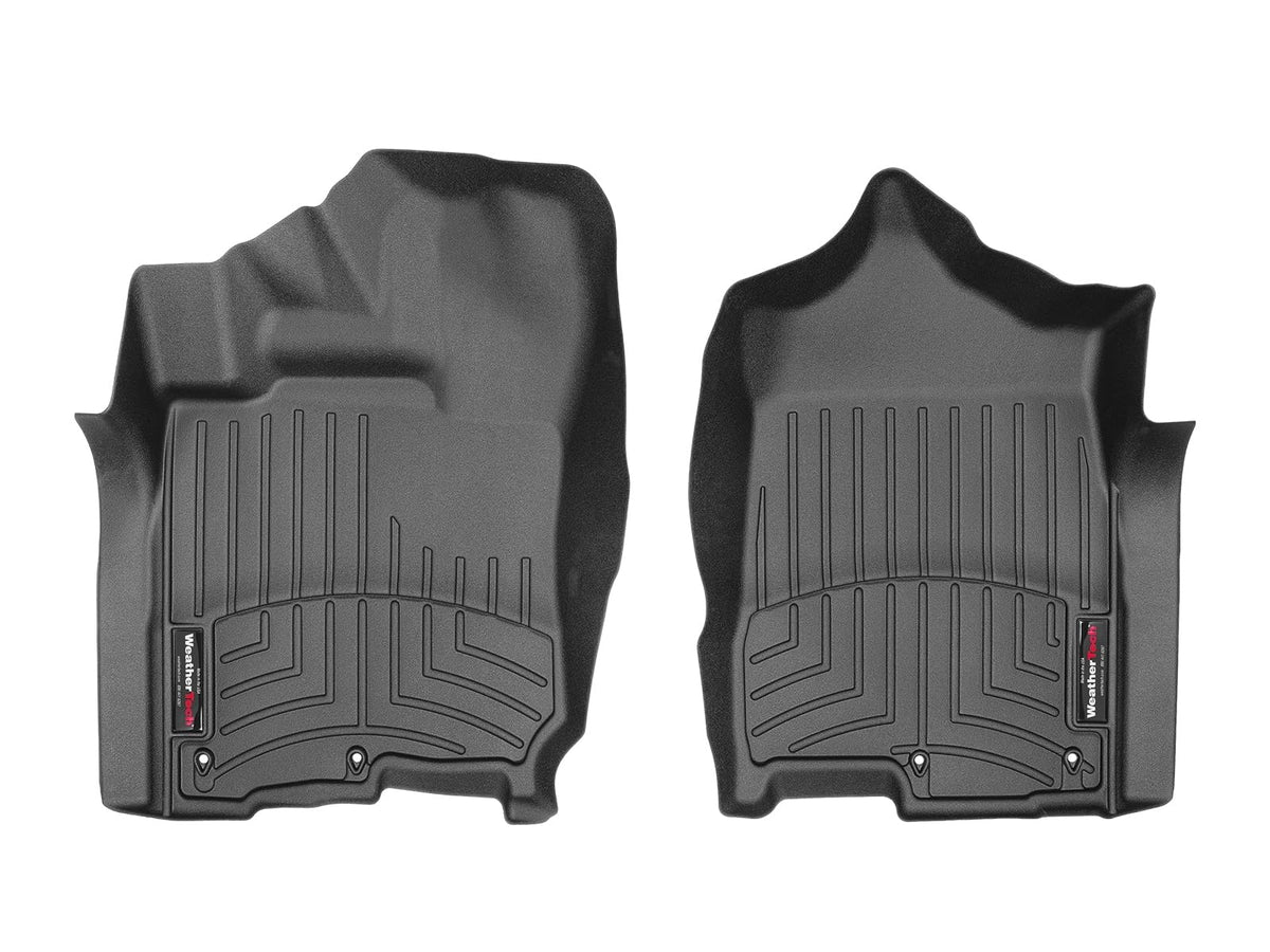 WeatherTech Custom Fit FloorLiners for Nissan Titan XD, Titan - 1st Row (449081), Black