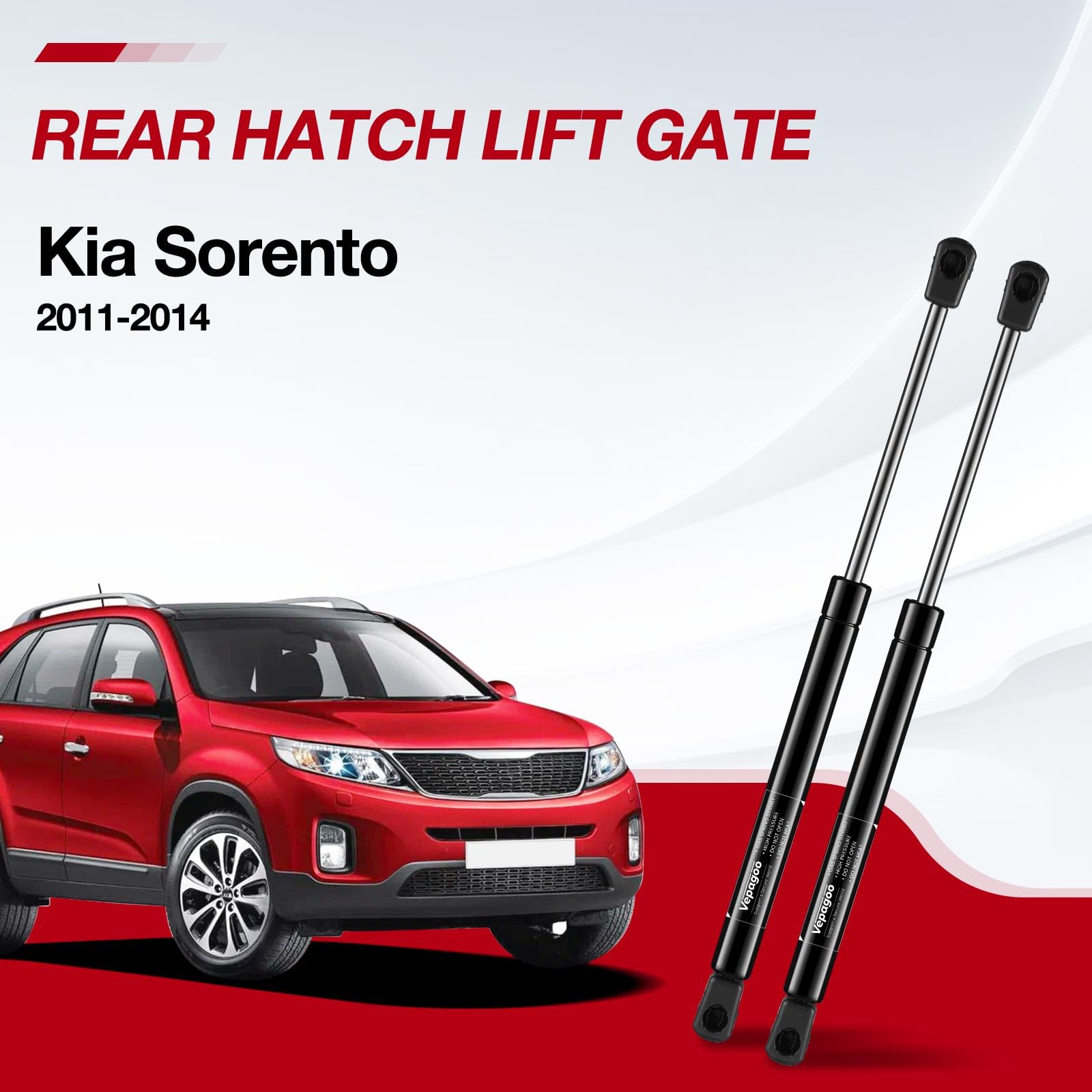 Vepagoo 6261 Rear Hatch Struts For 2011 2012 2013 2014 Kia Sorento Sport Utility 4-Door Liftgate-W/O Power Lift Gate, Rear Shock
