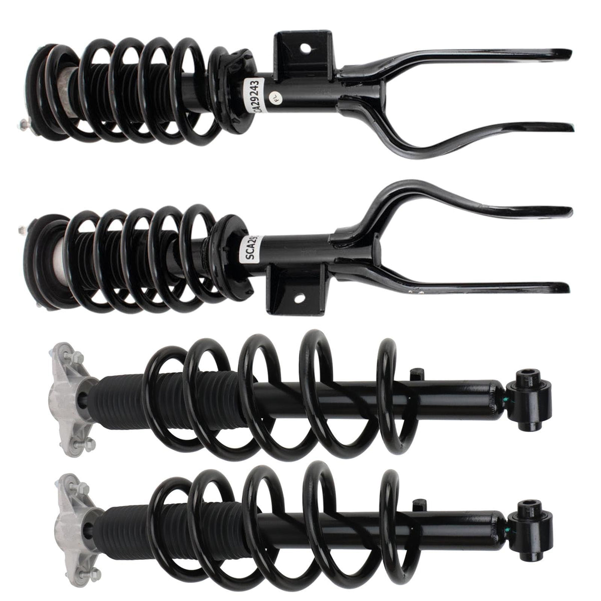 Trq Front And Rear Complete Strut Assembly & Shock Absorber Kit Complete Strut & Coil Spring Assembly Compatible With 2020-2022 