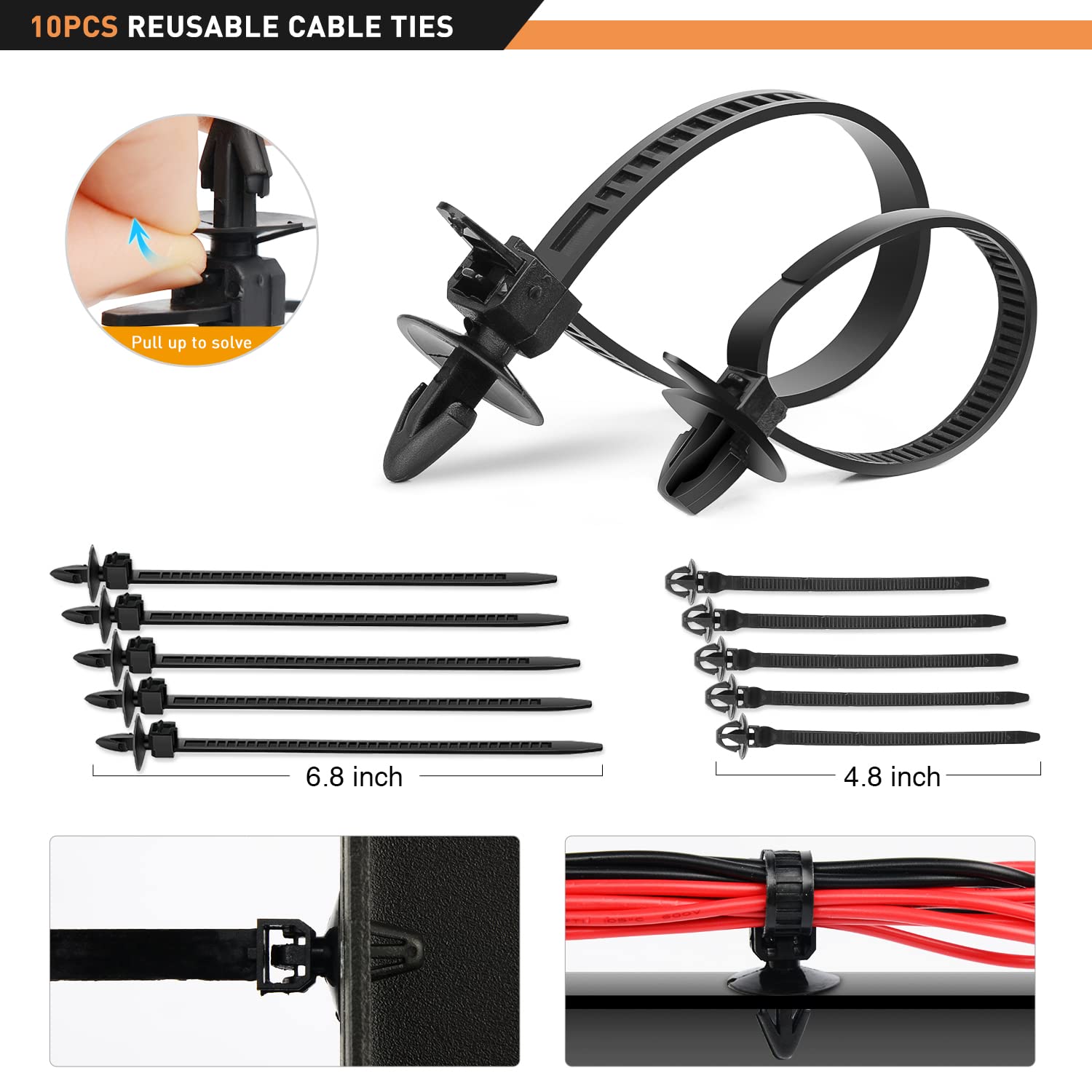 Gooacc 189Pcs Bumper Retainer Clips Car Plastic Rivets Fasteners Push Retainer Kit Most Popular Sizes Auto Push Pin Rivets Set -