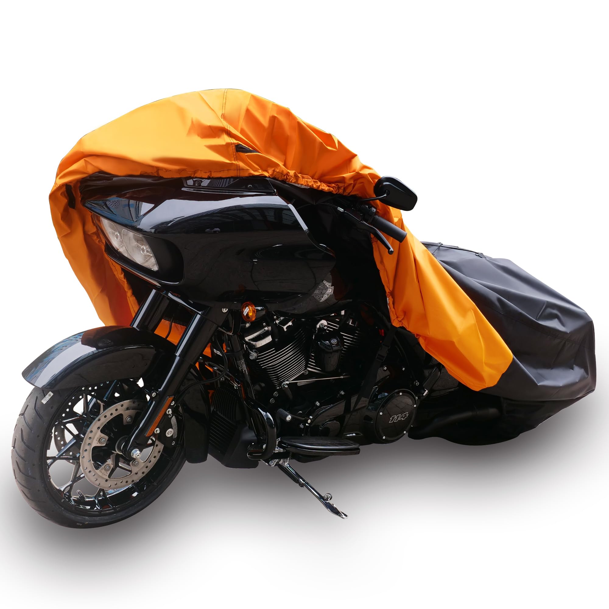 ZGJIJIA Moto Universal Ultimate Waterproof Motorcycle Cover Outdoor Storage Heavy Duty Durable All Weather All Season Rain Sun P