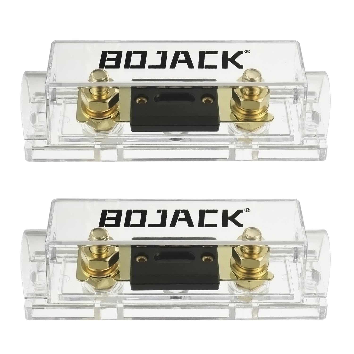 Bojack 0/2/4 Gauge Anl Fuse Holder And 80 Amp Anl Fuses For 0 2 4 8 Gauge Awg Fuse Block, Fuse Box, Automotive Fuse Holder 80A (