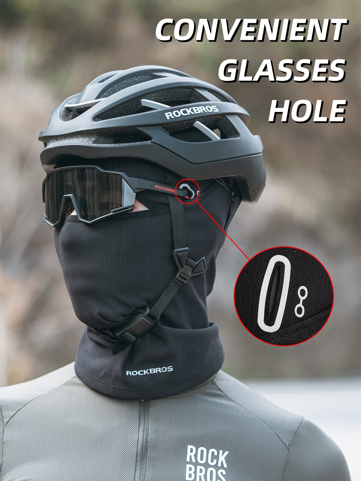 Rockbros Balaclava Face Mask, Thin Balaclava Face Mask Summer Cooling Neck Gaiter, Uv Protector Breathable Helmet Liner Fits Glasses For Motorcycle Bicycle Black